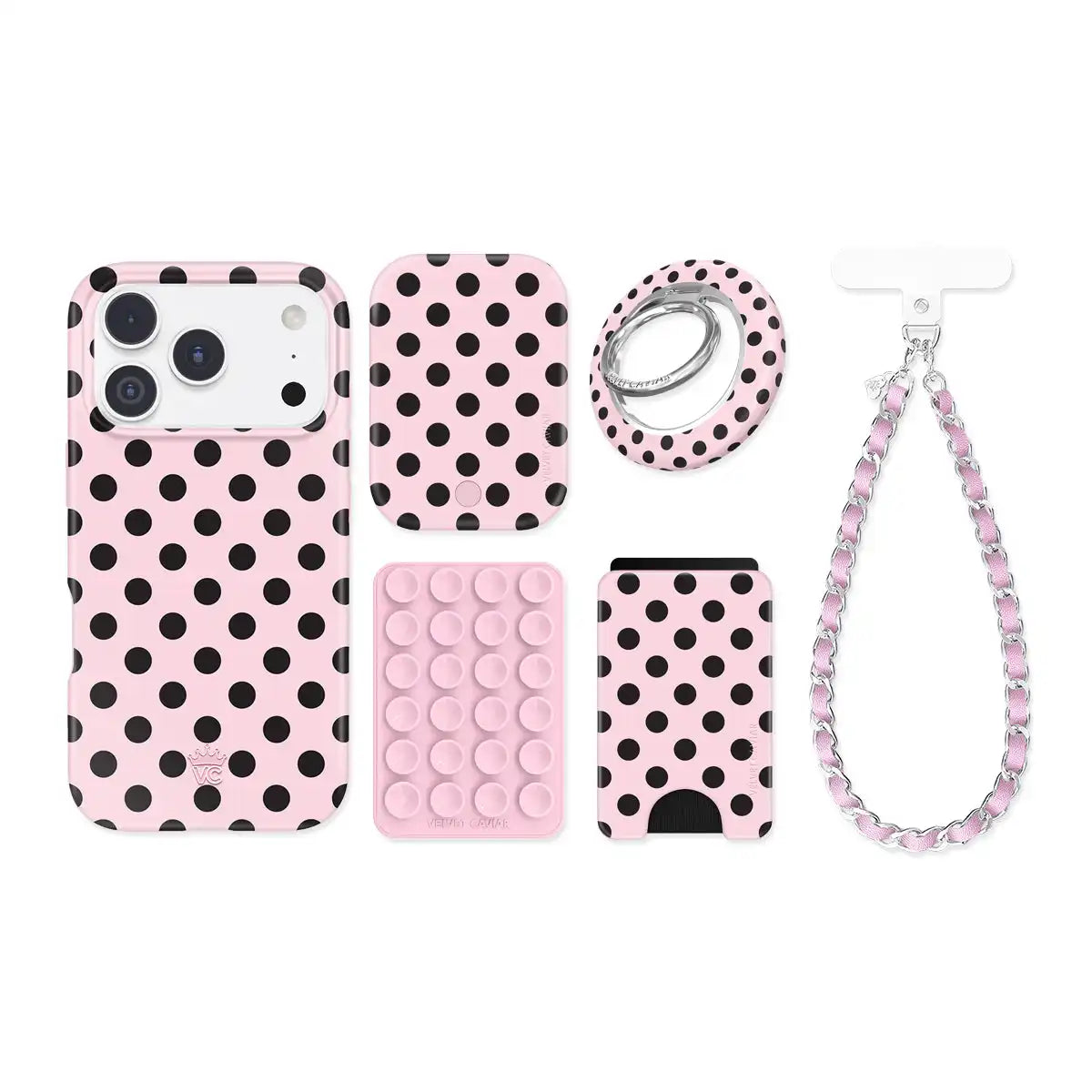 Princess Pink Polka Dot iPhone Bundle Set