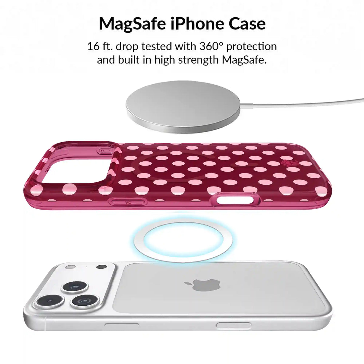 Raspberry Polka Dot iPhone Bundle Set