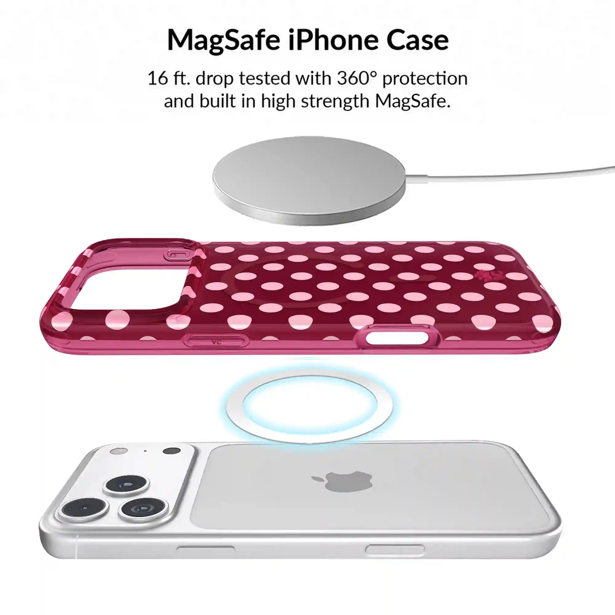 Raspberry Polka Dot iPhone Bundle Set