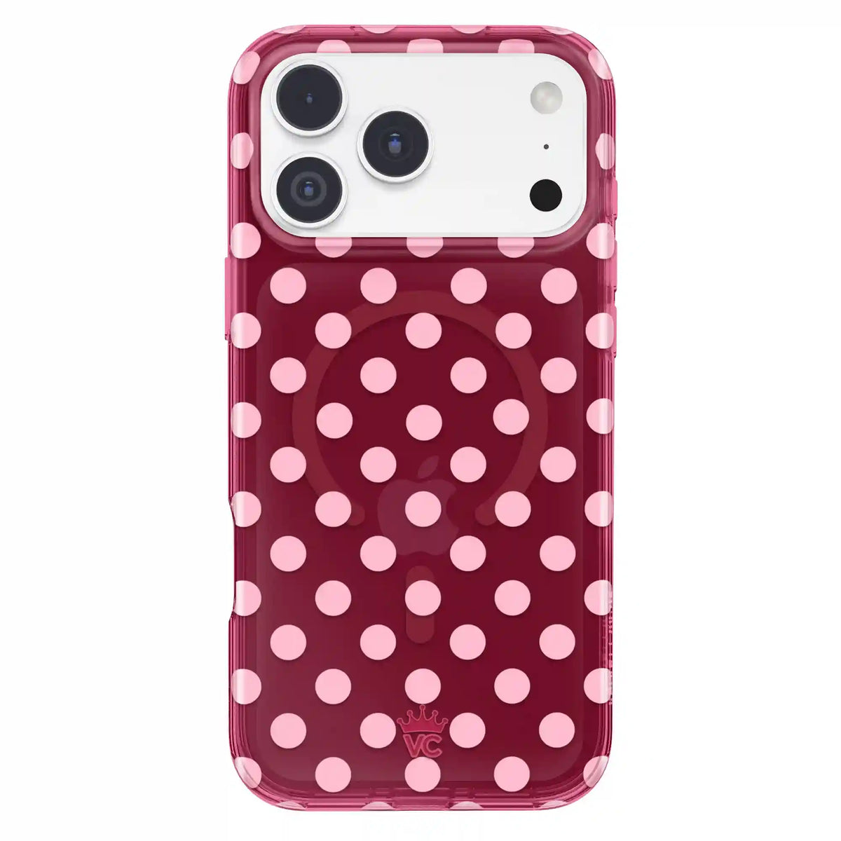 Raspberry Polka Dot iPhone Case