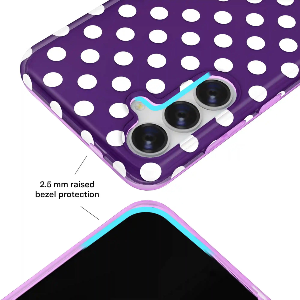Violet Glow Polka Dot Samsung Case