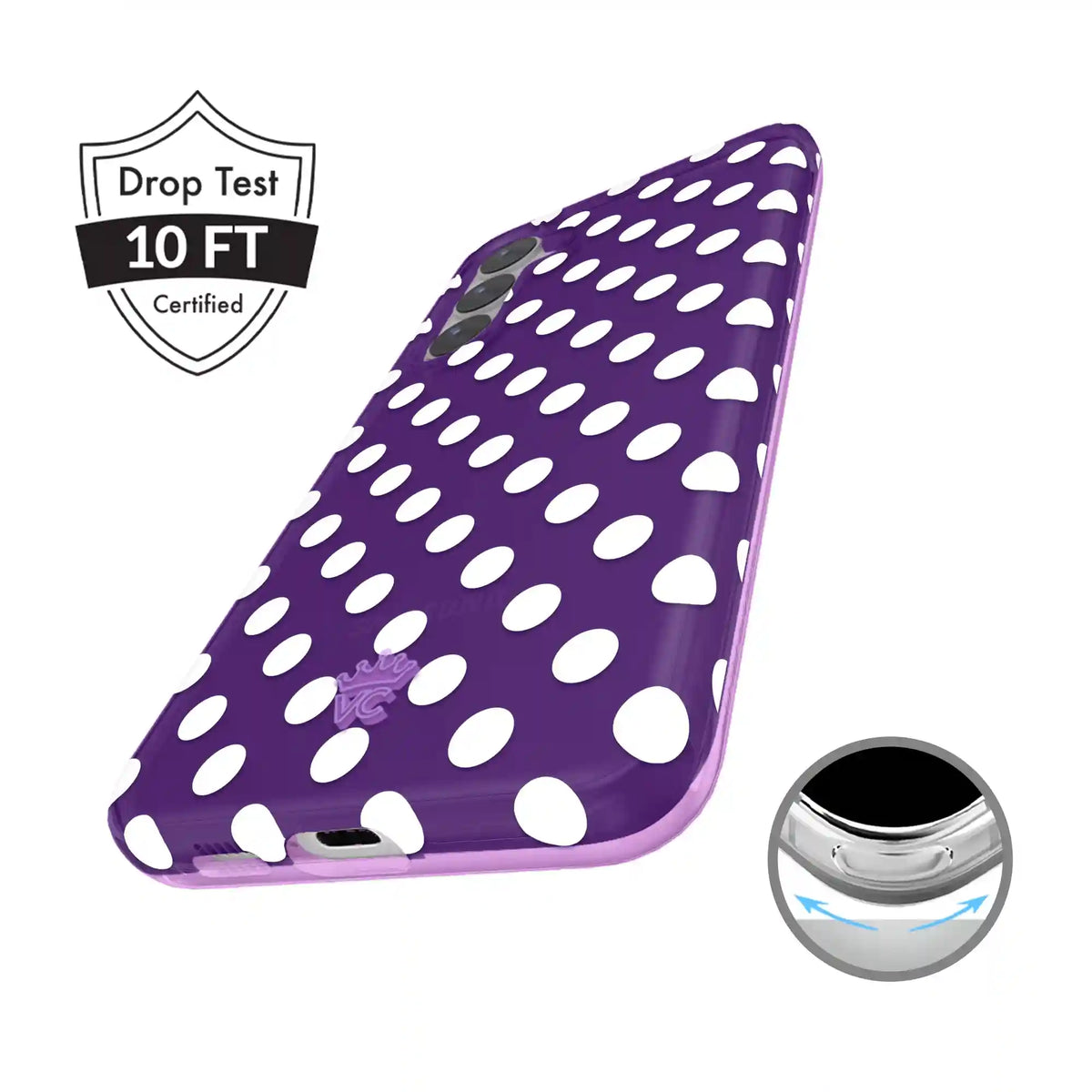 Violet Glow Polka Dot Samsung Case