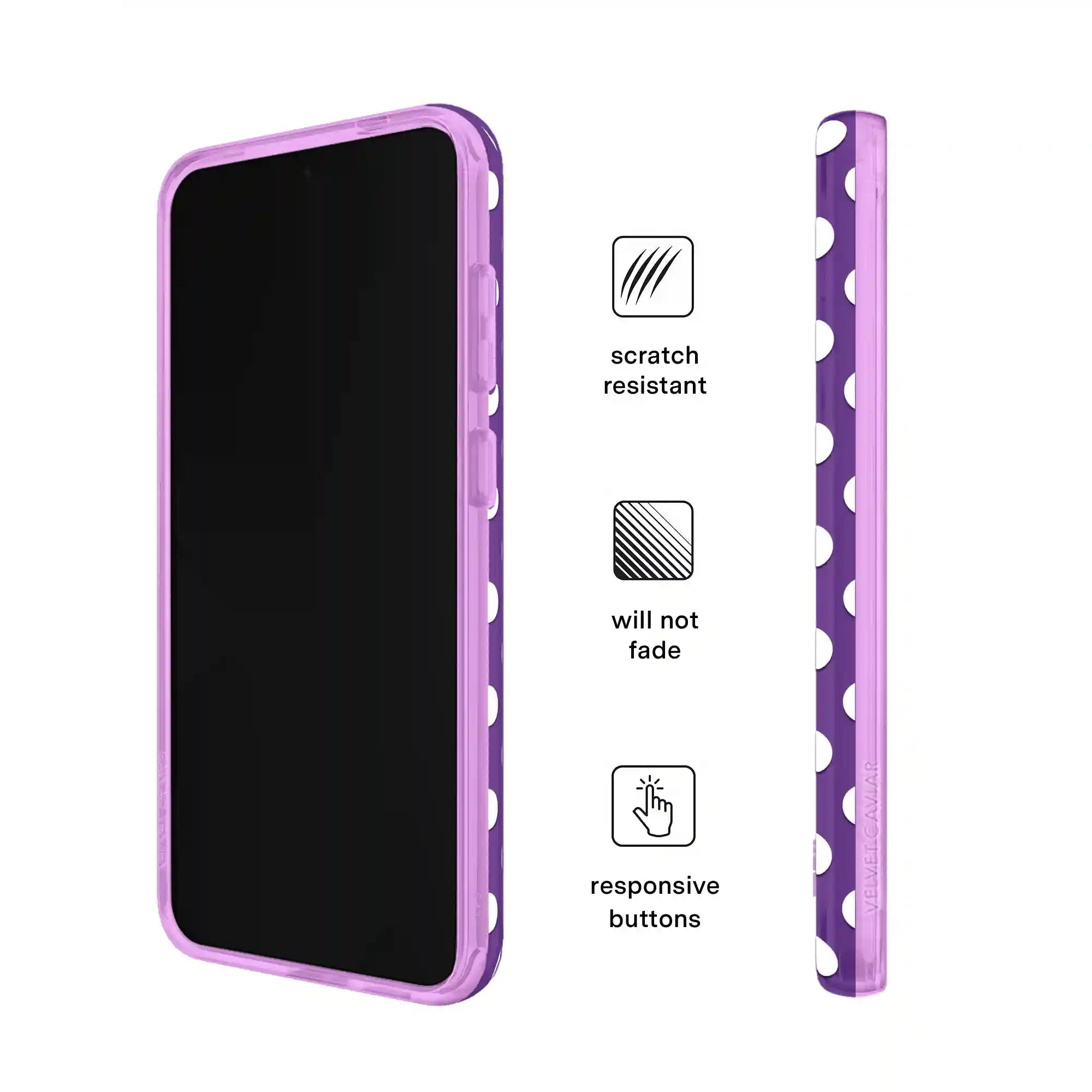 Violet Glow Polka Dot Samsung Case