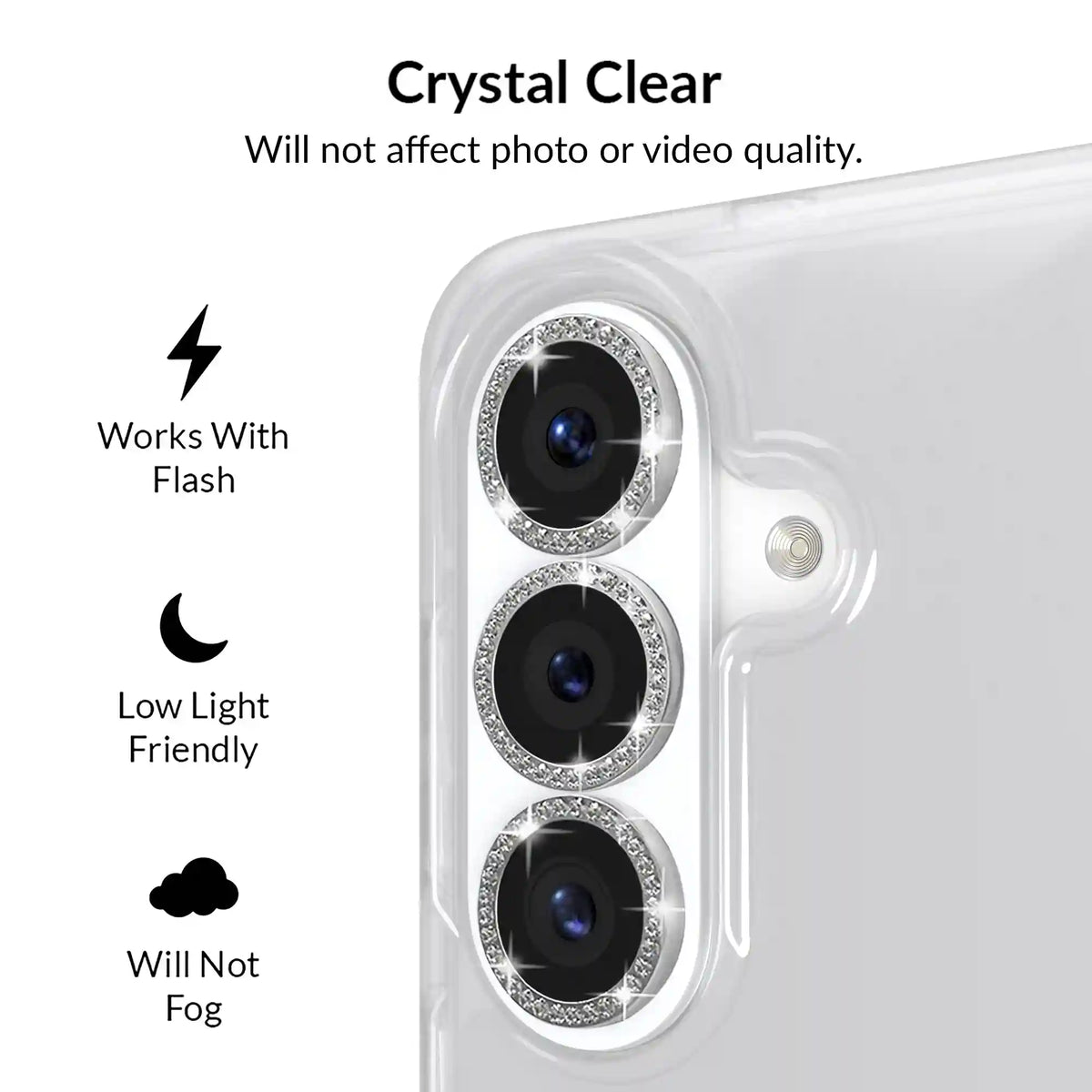 Crystal Glam Camera Lens Protector for Samsung
