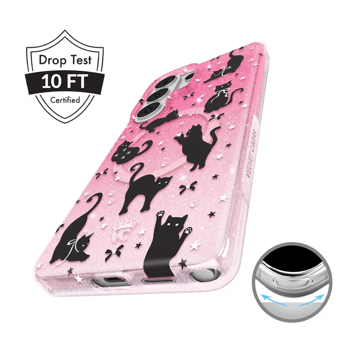 Lucky Kittens Glitter Samsung Case