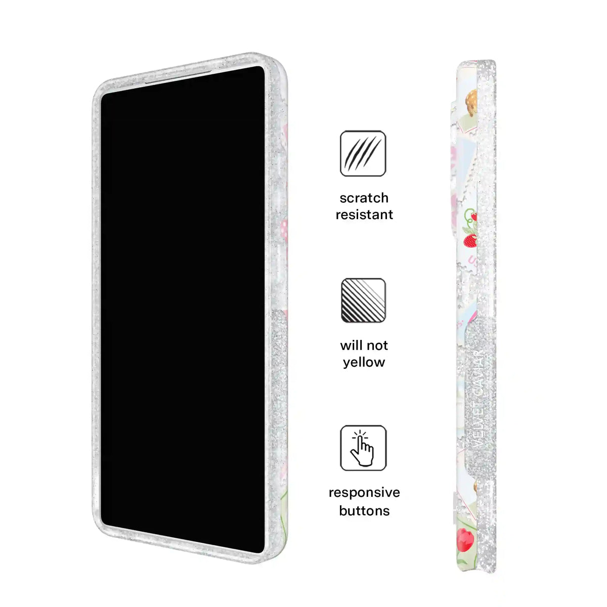 Spring Whimsy Stamps Glitter Samsung Case