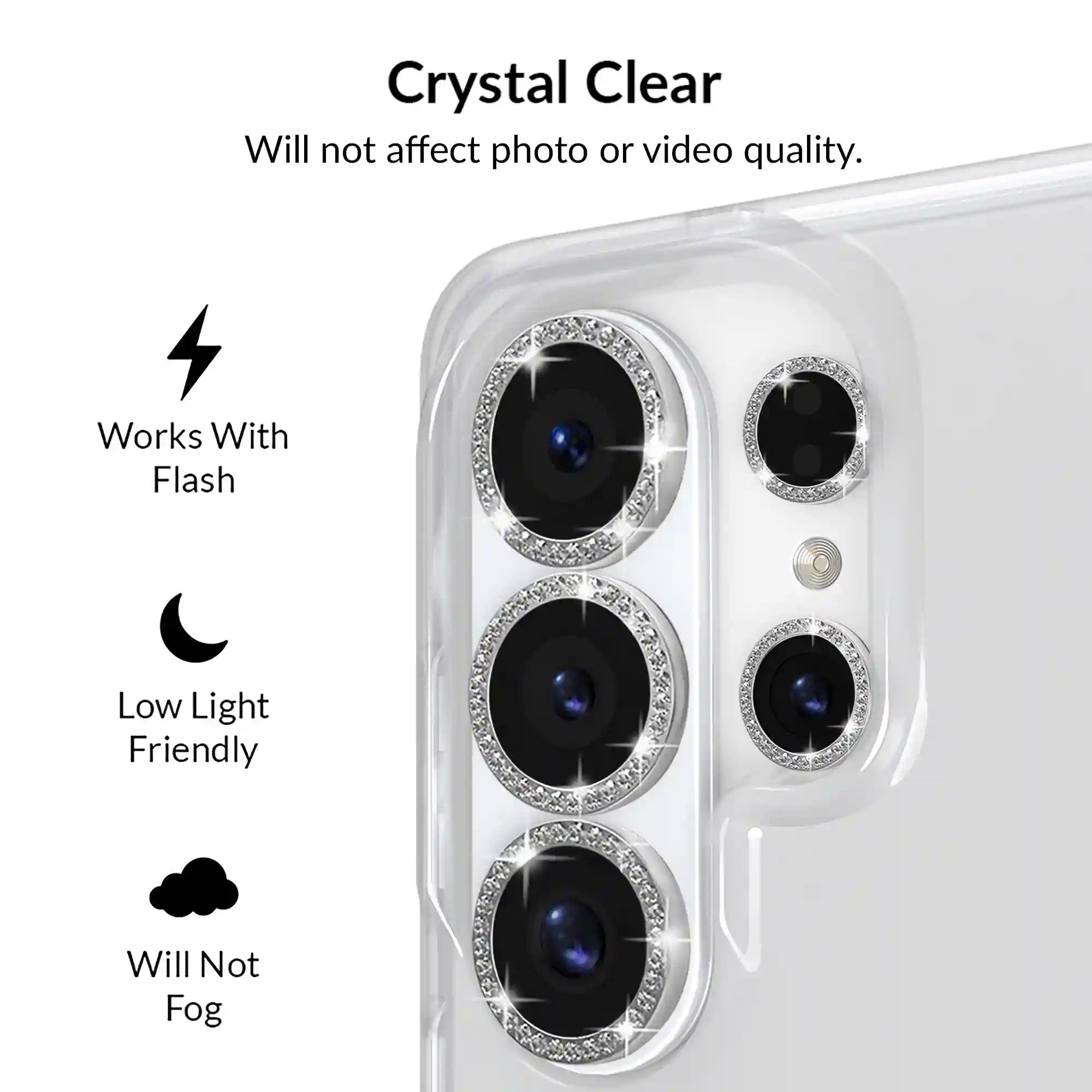 Crystal Glam Camera Lens Protector for Samsung