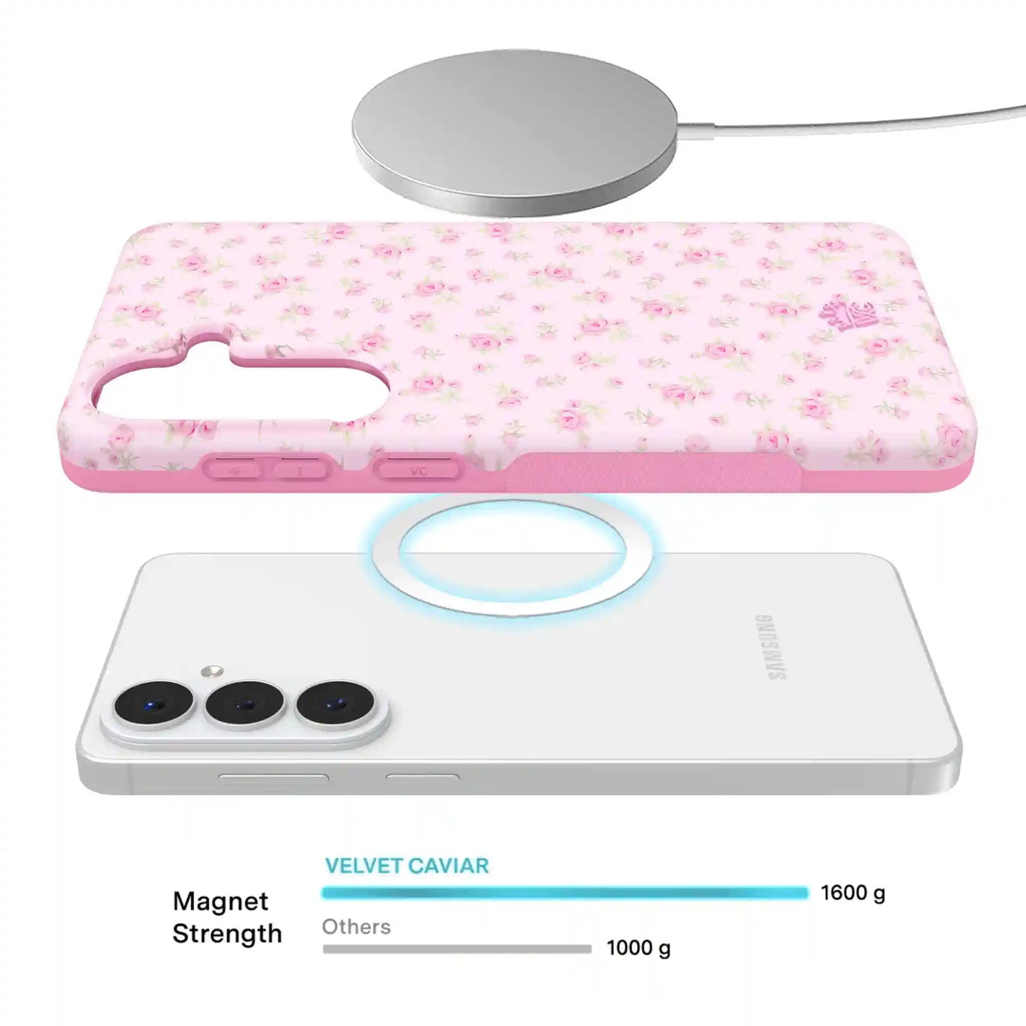 Dainty Pink Floral Samsung Case