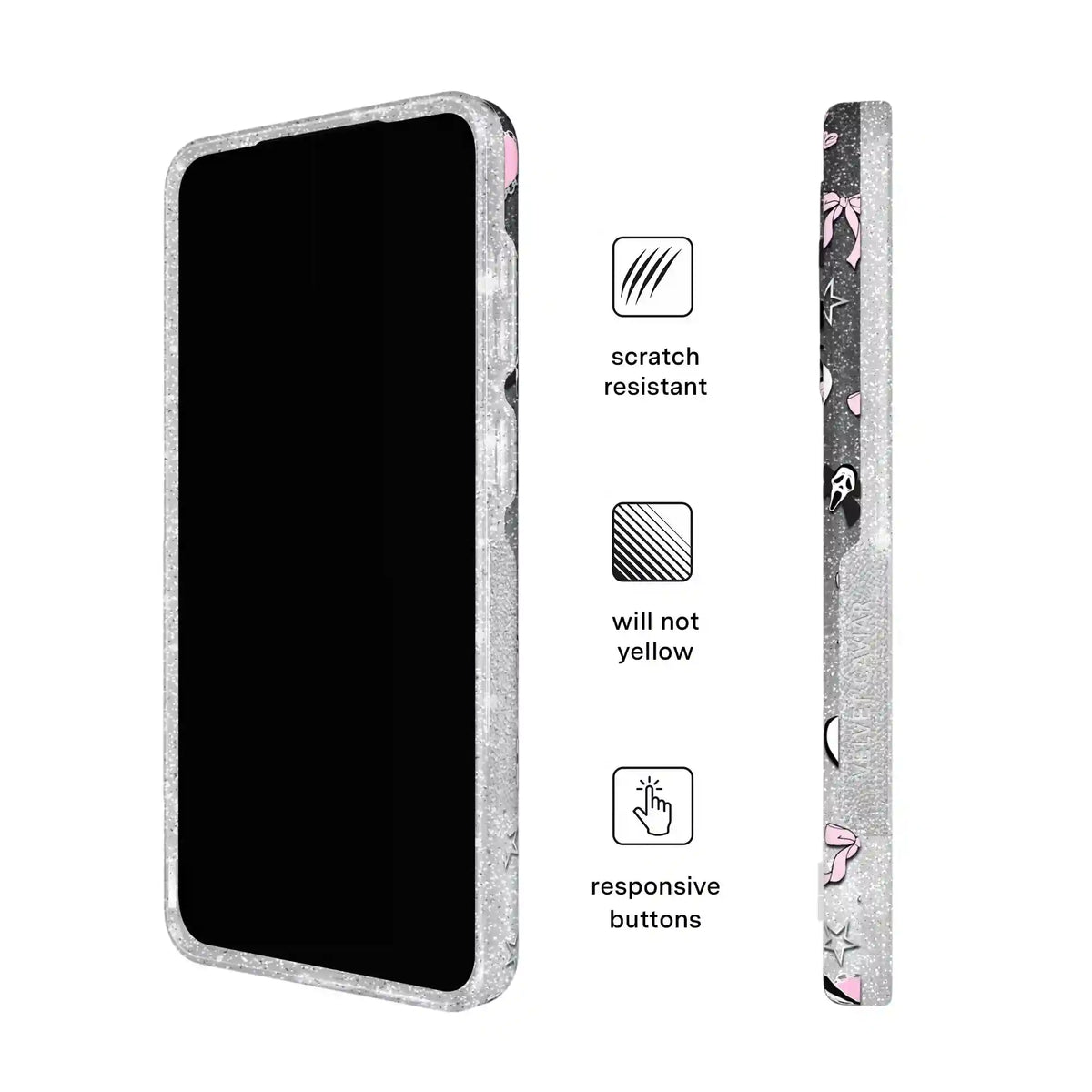 Ghost Face Goth Glitter Samsung Case