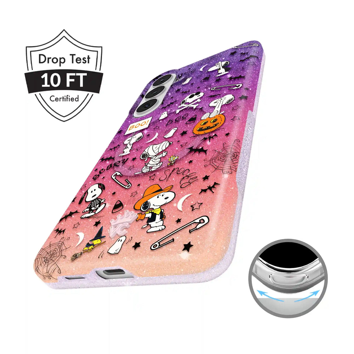 Snoopy Spooky Glitter Samsung Case