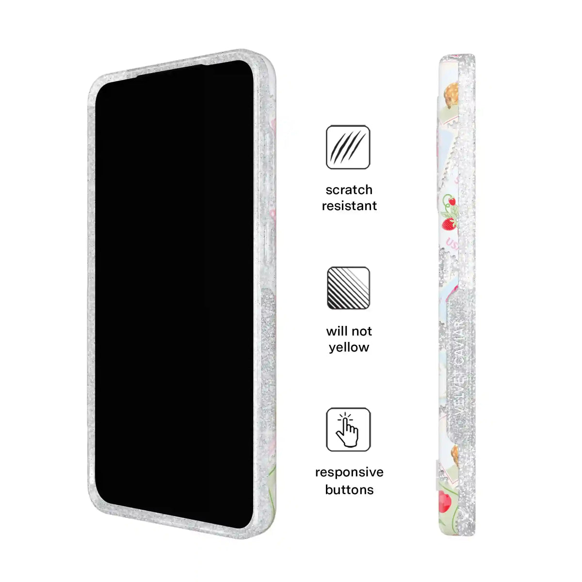 Spring Whimsy Stamps Glitter Samsung Case