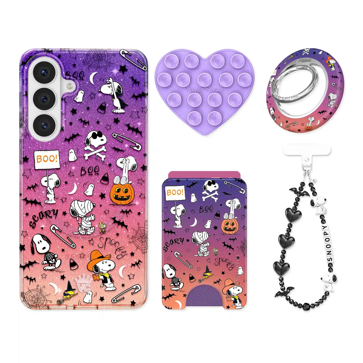 Snoopy Spooky Glitter Samsung Bundle Set