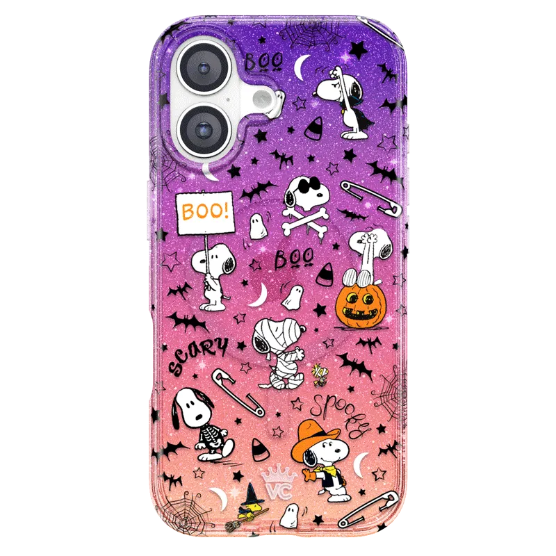 Snoopy Spooky Glitter iPhone Case