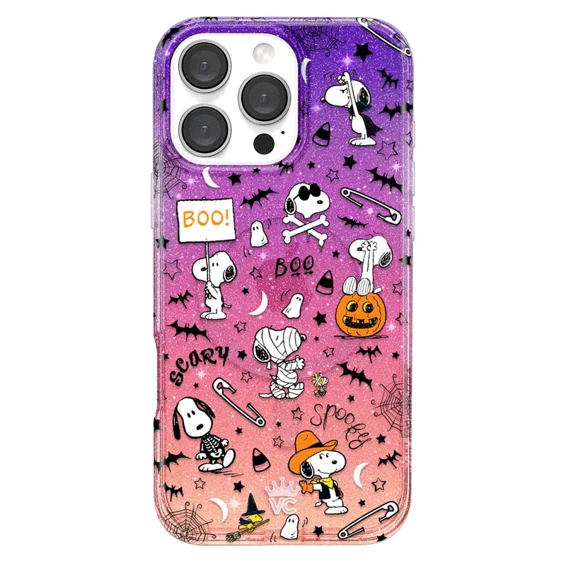Snoopy Spooky Glitter iPhone Case