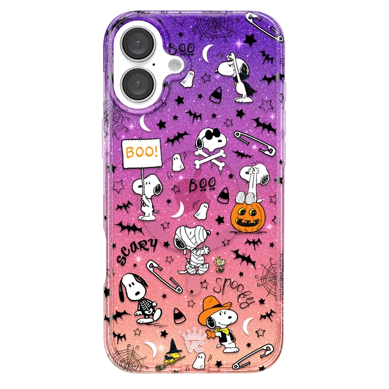 Snoopy Spooky Glitter iPhone Case