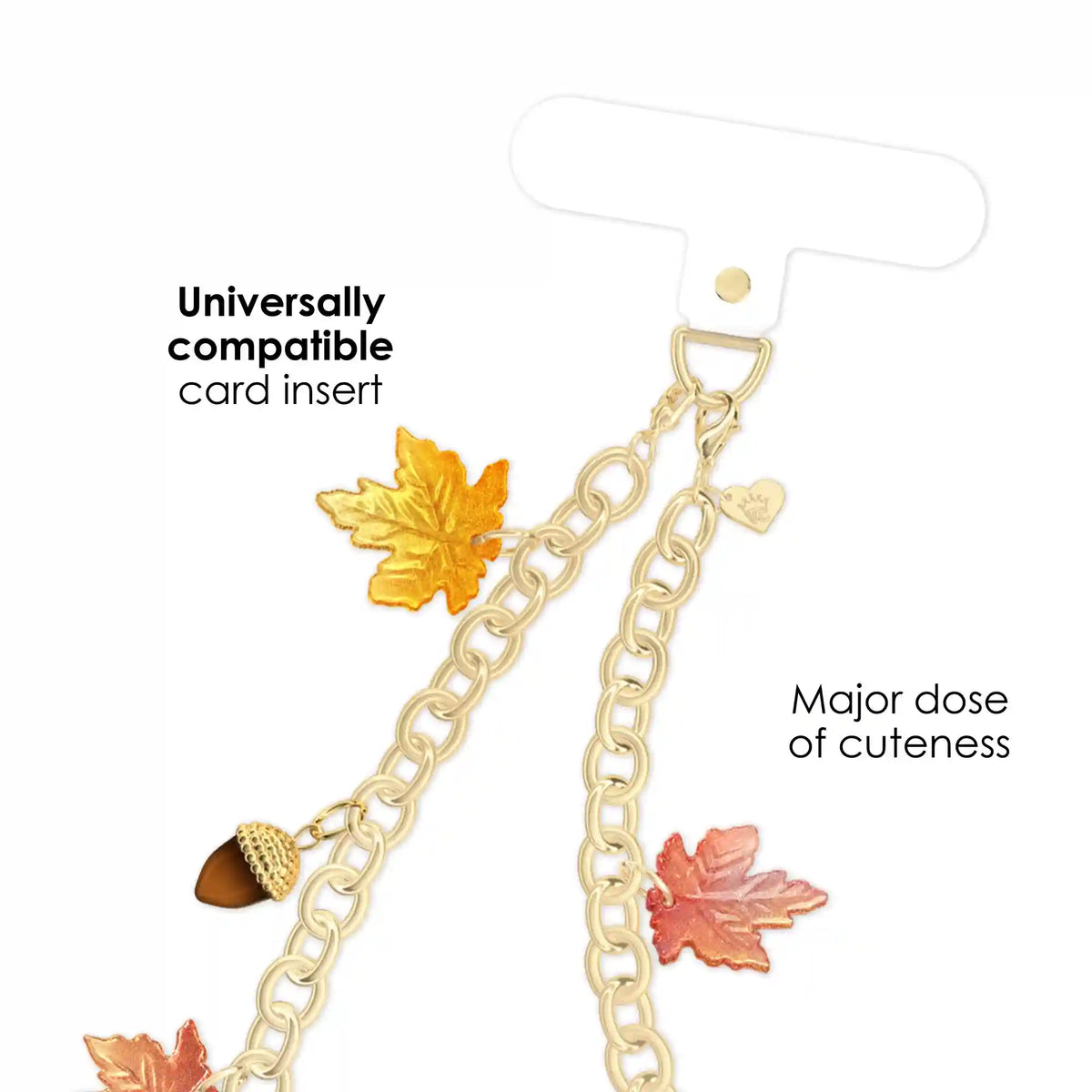 Snoopy Autumn Leaves Phone Charm