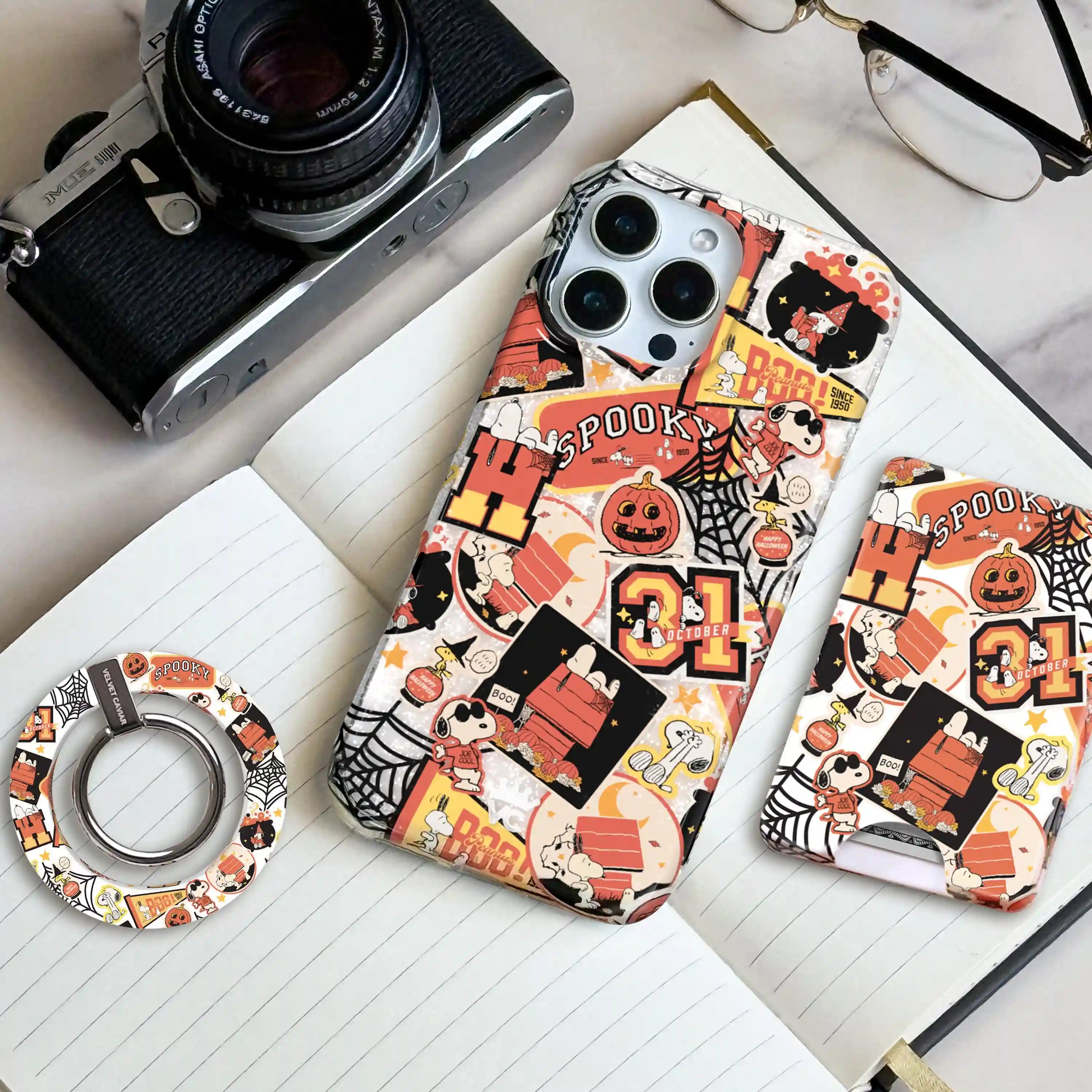 Snoopy Halloween Varsity MagSafe Grip Ring