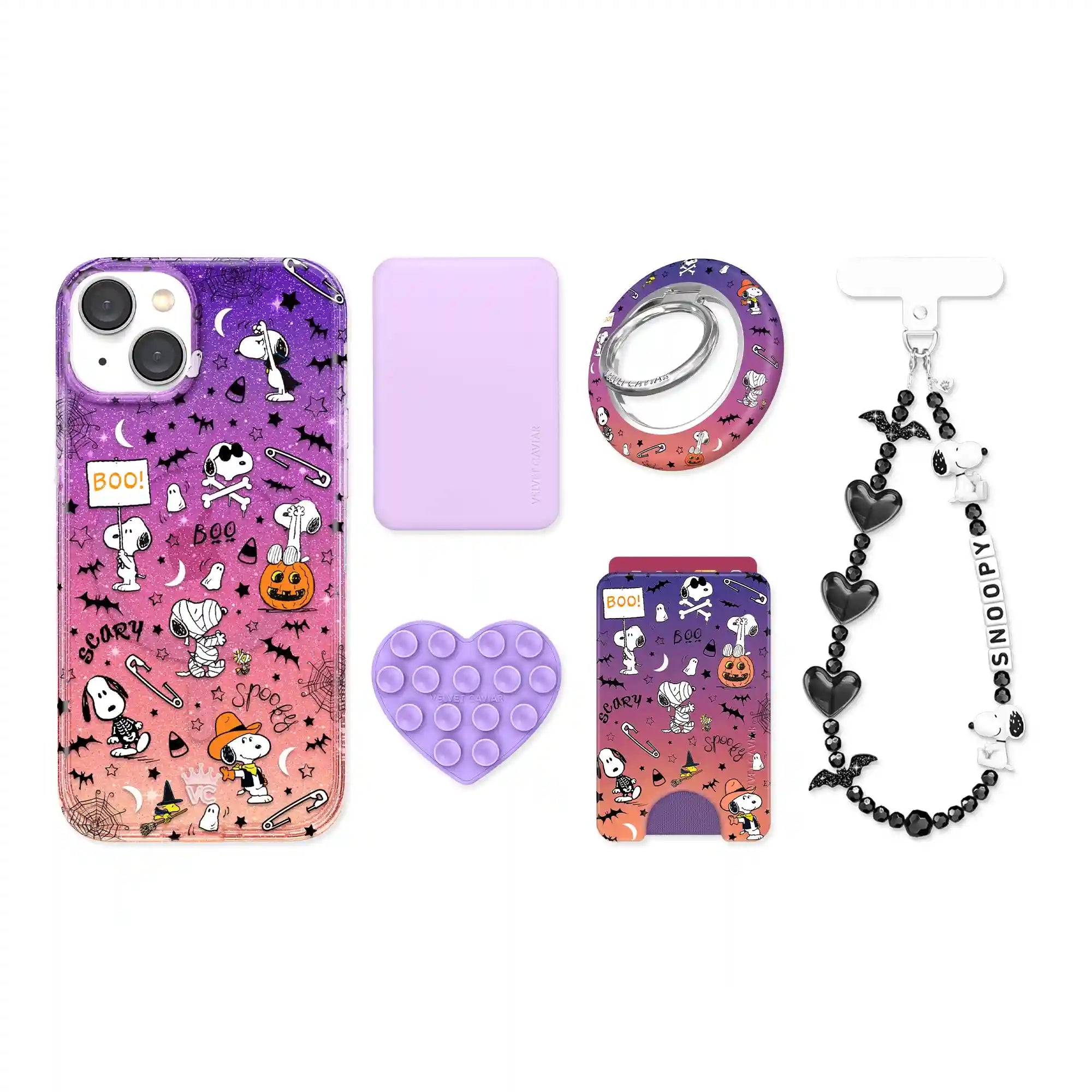 Snoopy Spooky Glitter iPhone Bundle Set