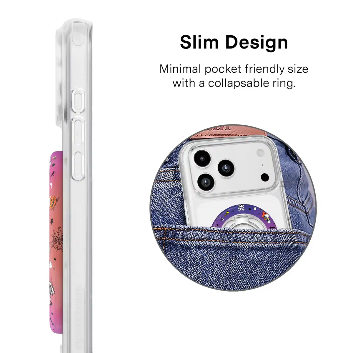 Snoopy Spooky Glitter MagSafe Grip Ring