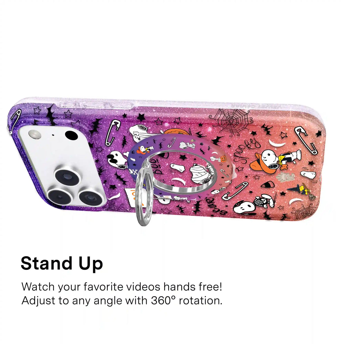 Snoopy Spooky Glitter MagSafe Grip Ring