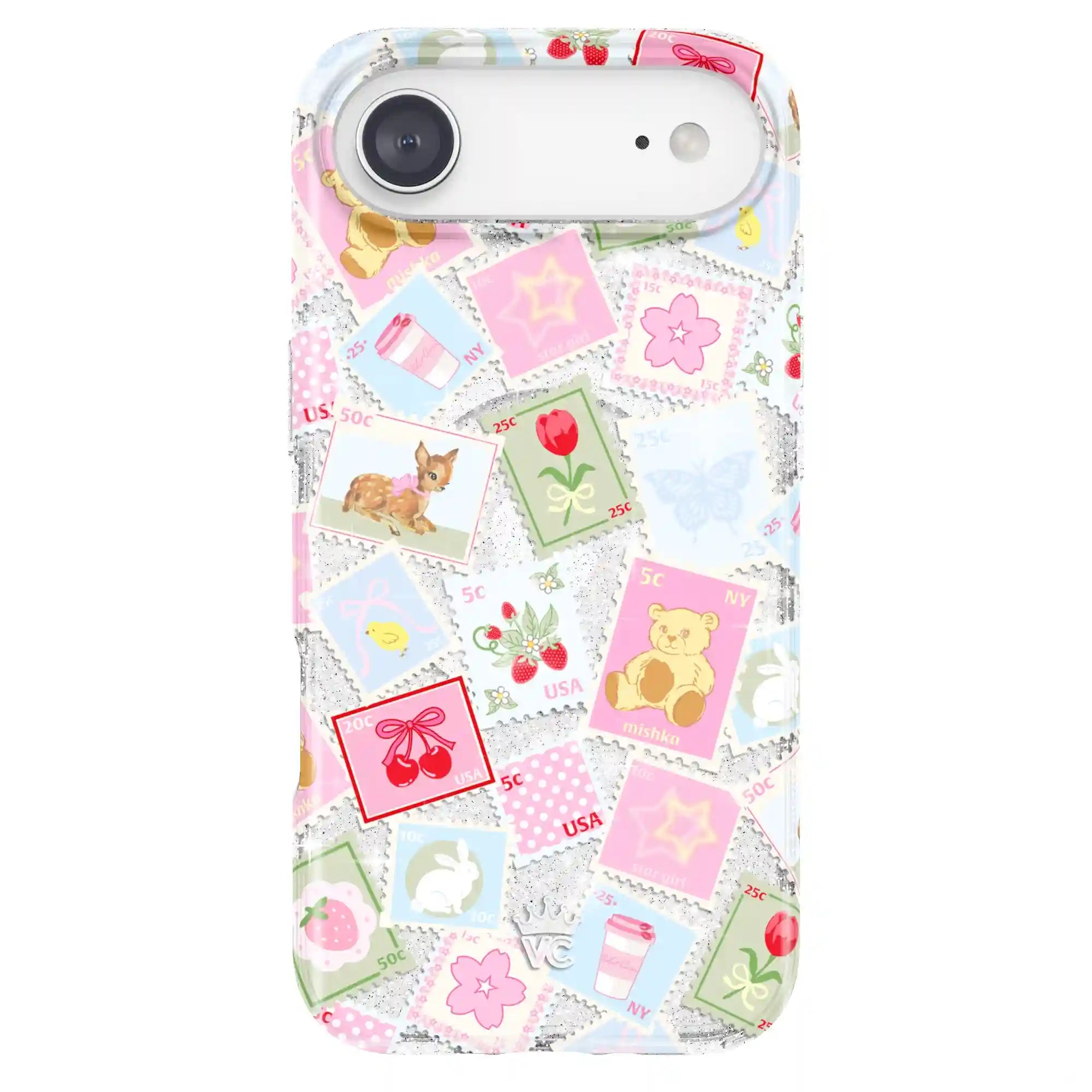Spring Whimsy Stamps Glitter iPhone Case