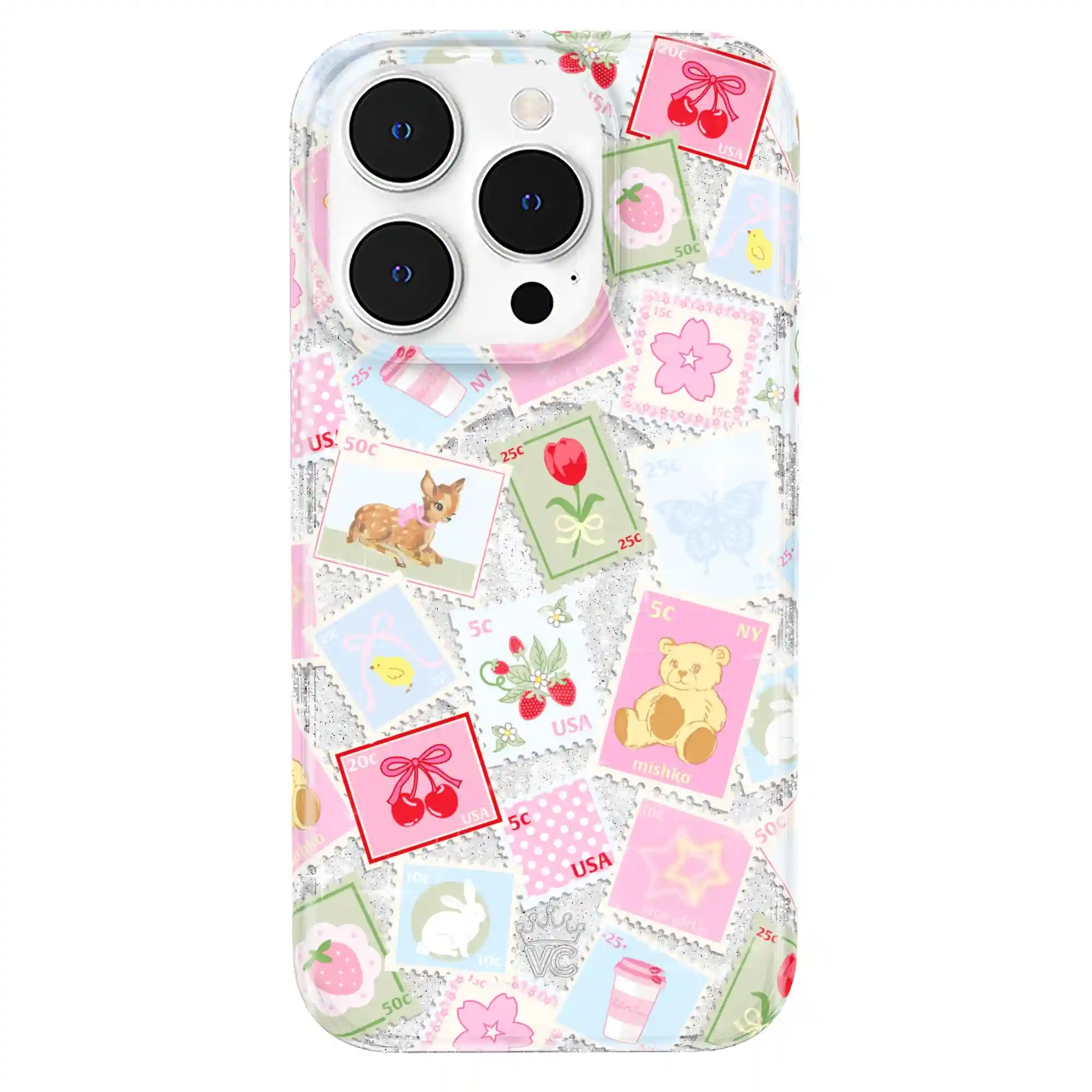 Spring Whimsy Stamps Glitter iPhone Case