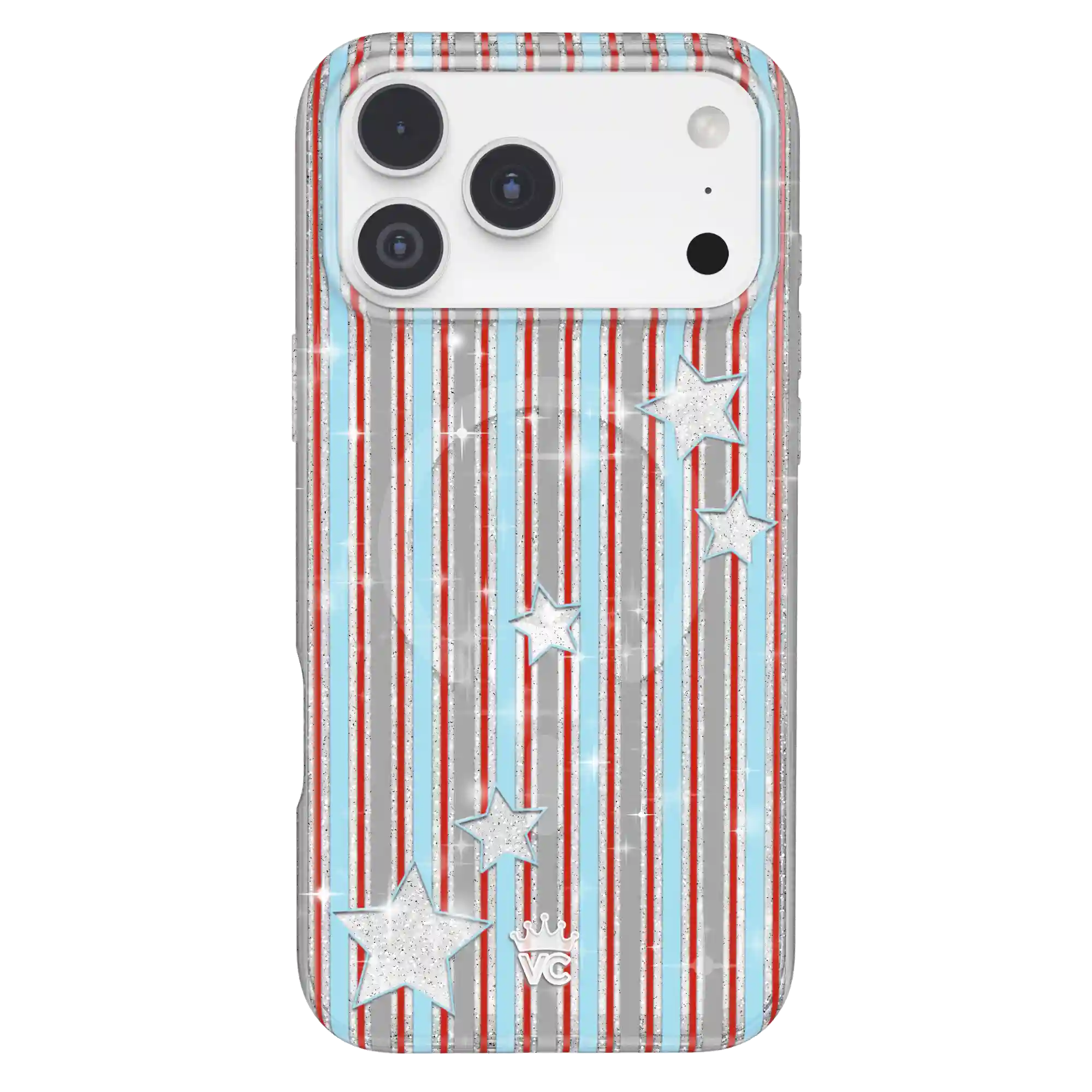 Stars & Stripes Glitter iPhone Case