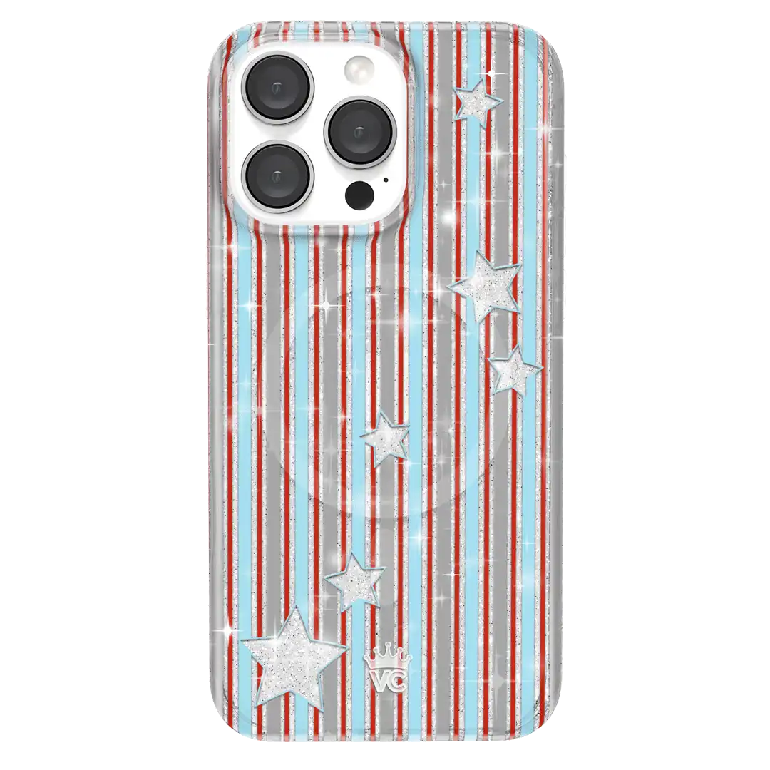 Stars & Stripes Glitter iPhone Case