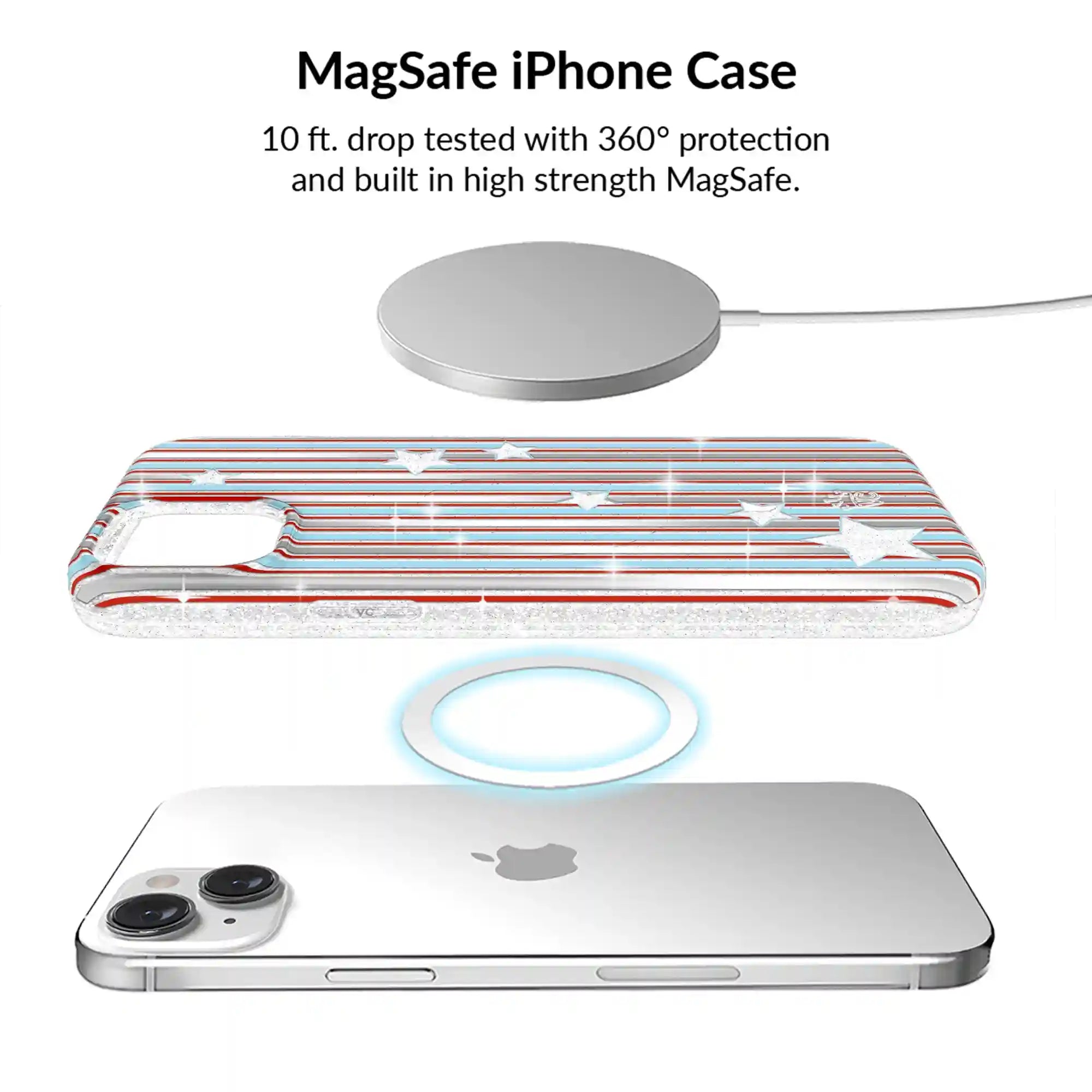 Stars & Stripes Glitter iPhone Bundle Set