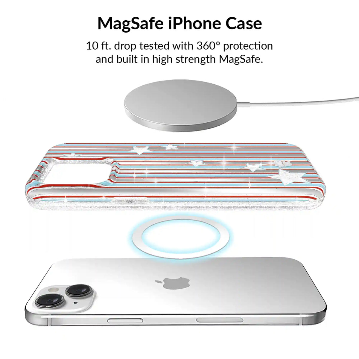 Stars & Stripes Glitter iPhone Bundle Set