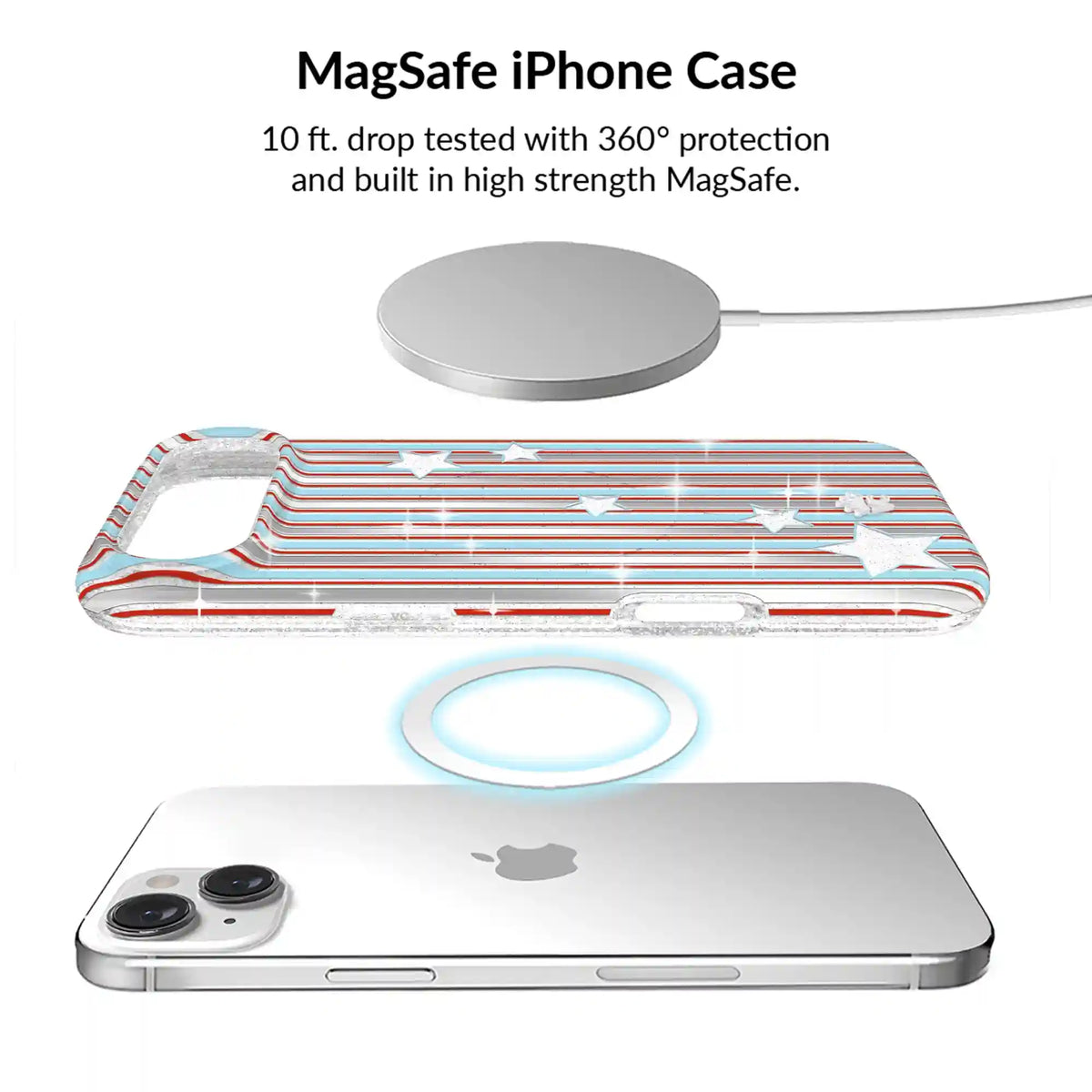 Stars & Stripes Glitter iPhone Bundle Set