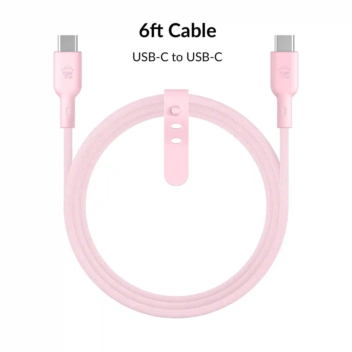 Strawberry Milk Fast Charging Cable, 6ft USB-C