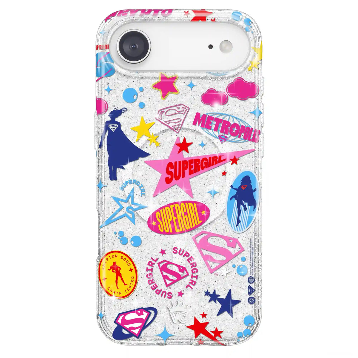 Supergirl Krypto Glitter iPhone Case