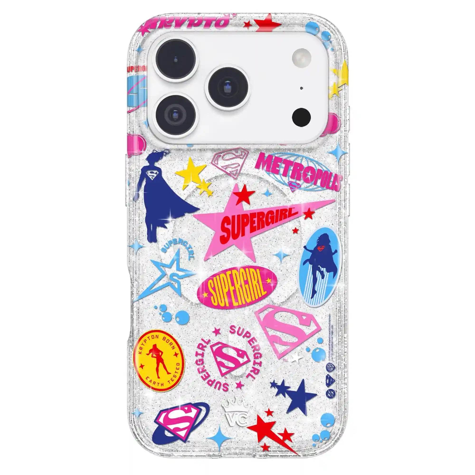 Supergirl Krypto Glitter iPhone Case