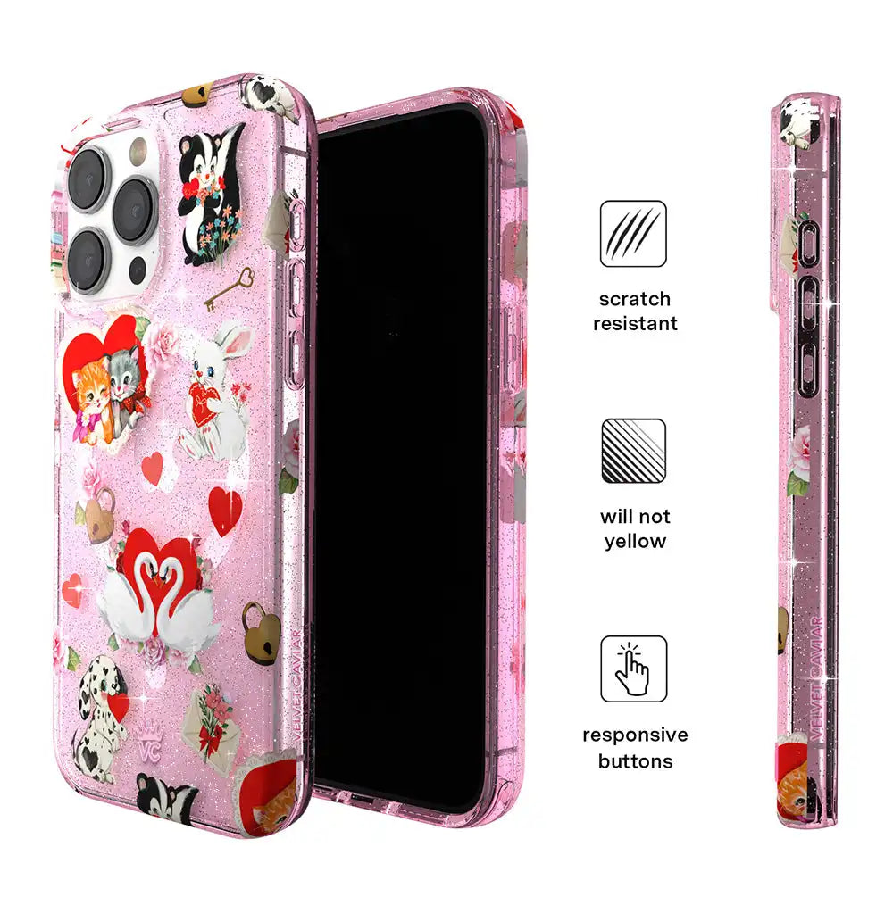 Love Letter Glitter iPhone Case