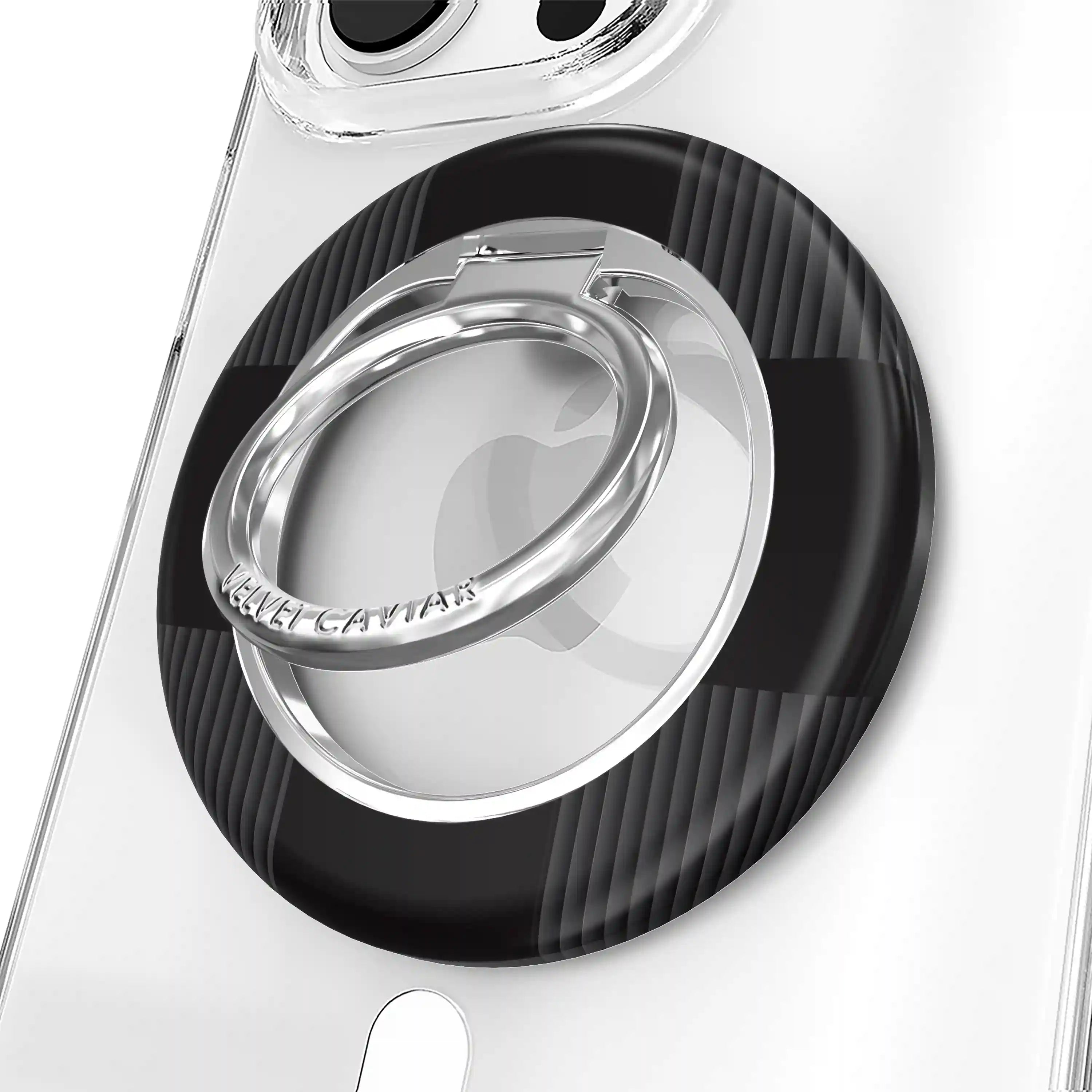 Noir Vibe Checkered MagSafe Grip Ring