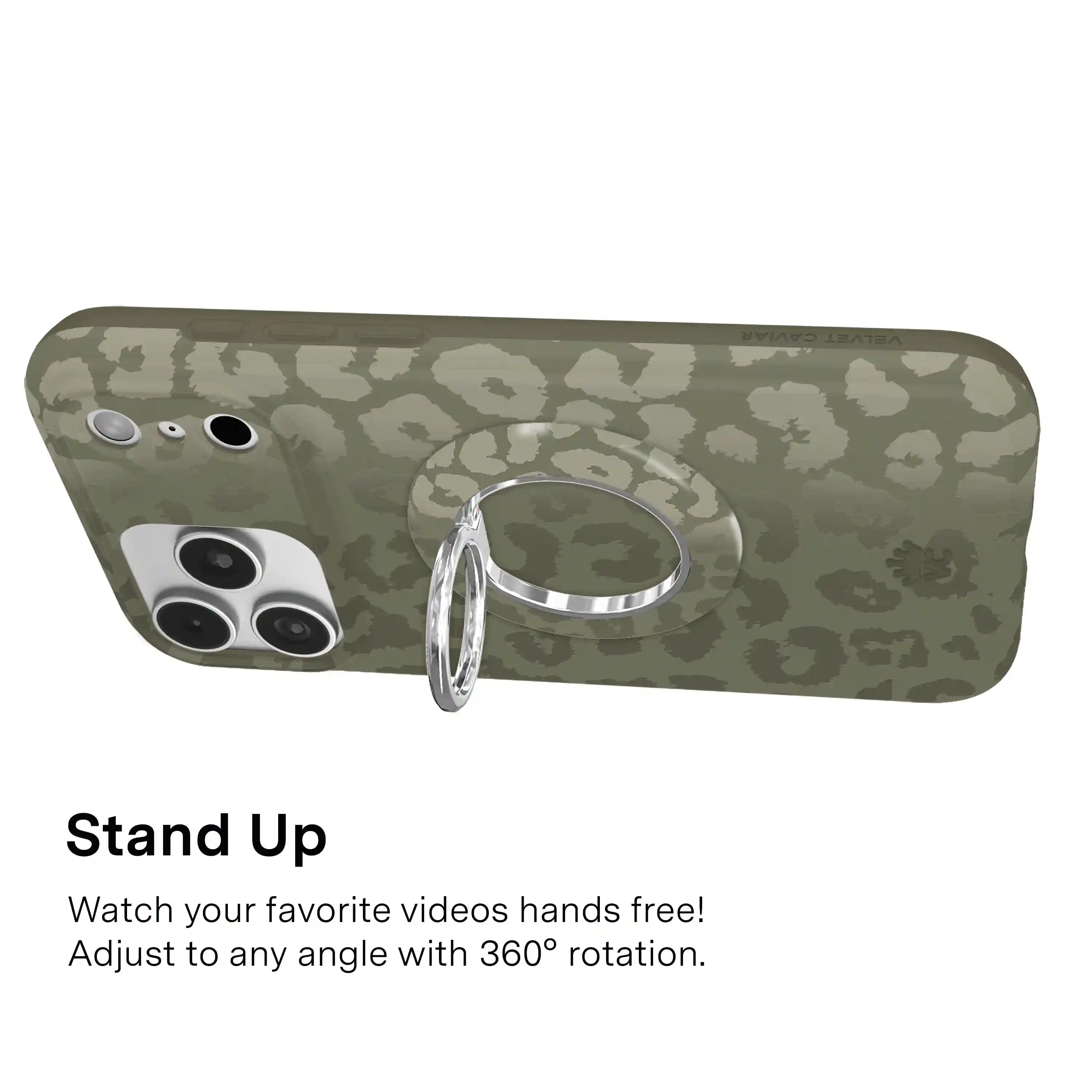 Olive Leopard MagSafe Grip Ring