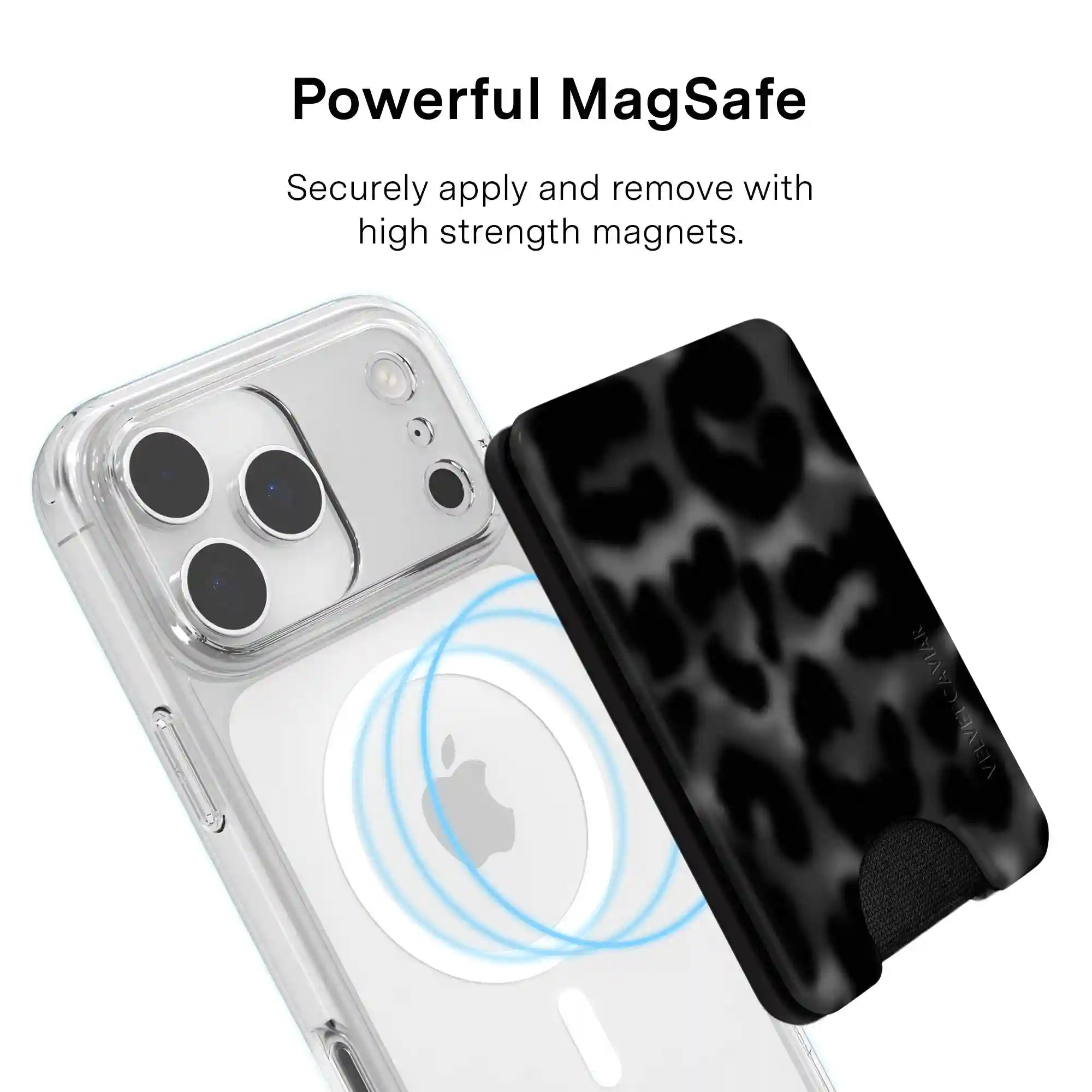 It Girl Black Leopard MagSafe Wallet
