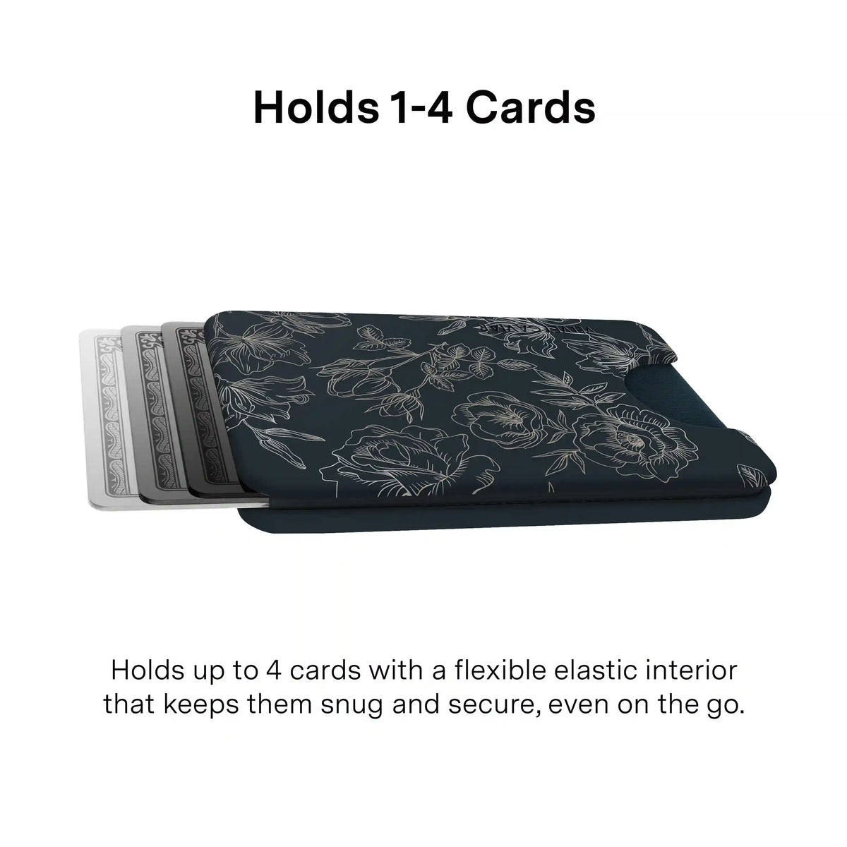 Floral Rose Gold Chrome MagSafe Wallet
