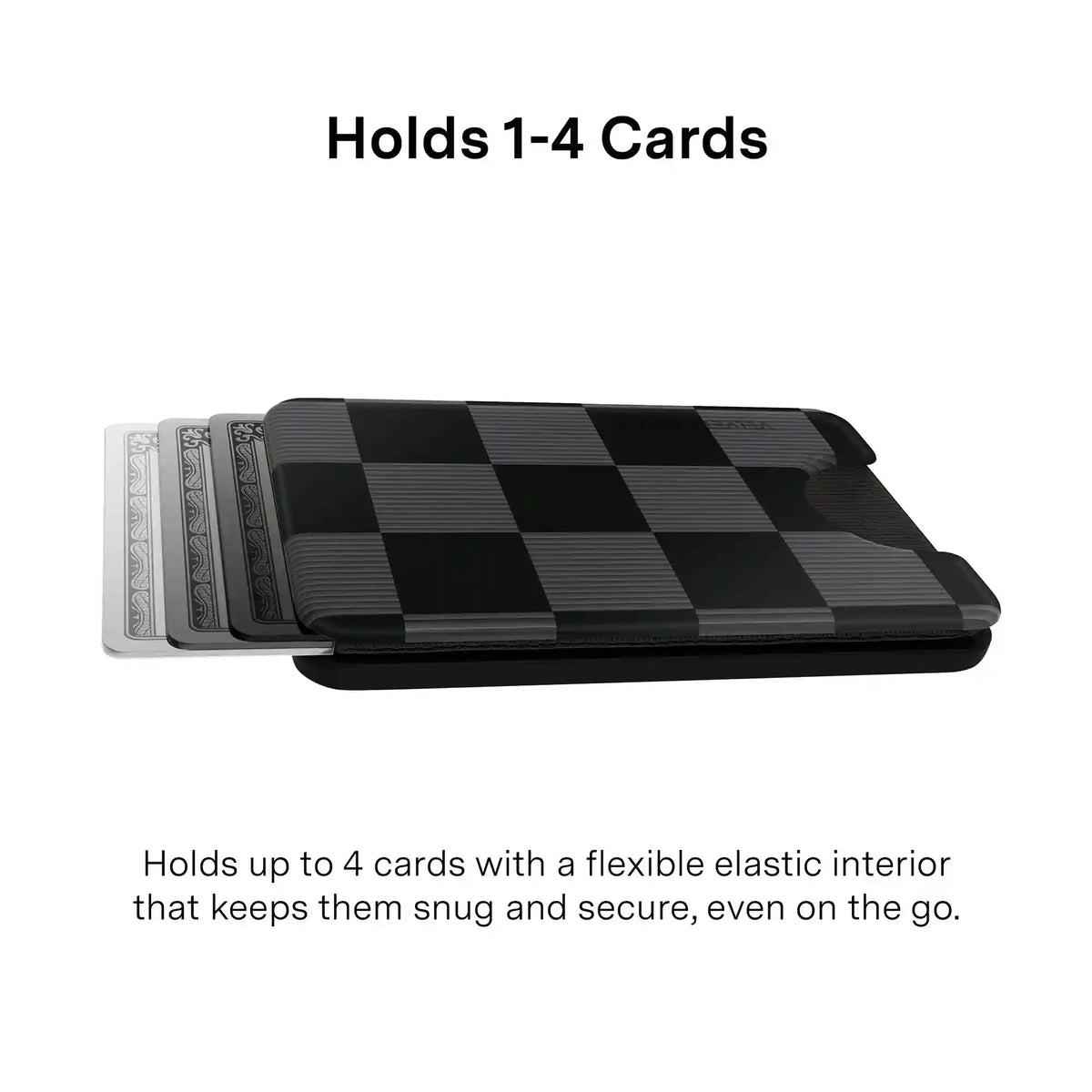 Noir Vibe Checkered Magsafe Wallet