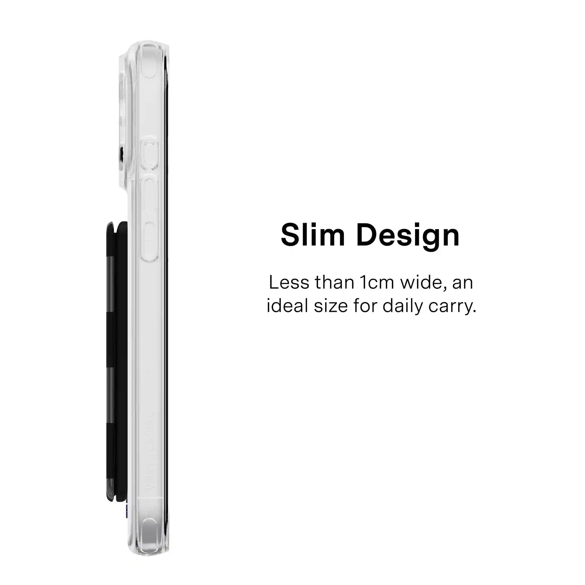 Noir Vibe Checkered Magsafe Wallet