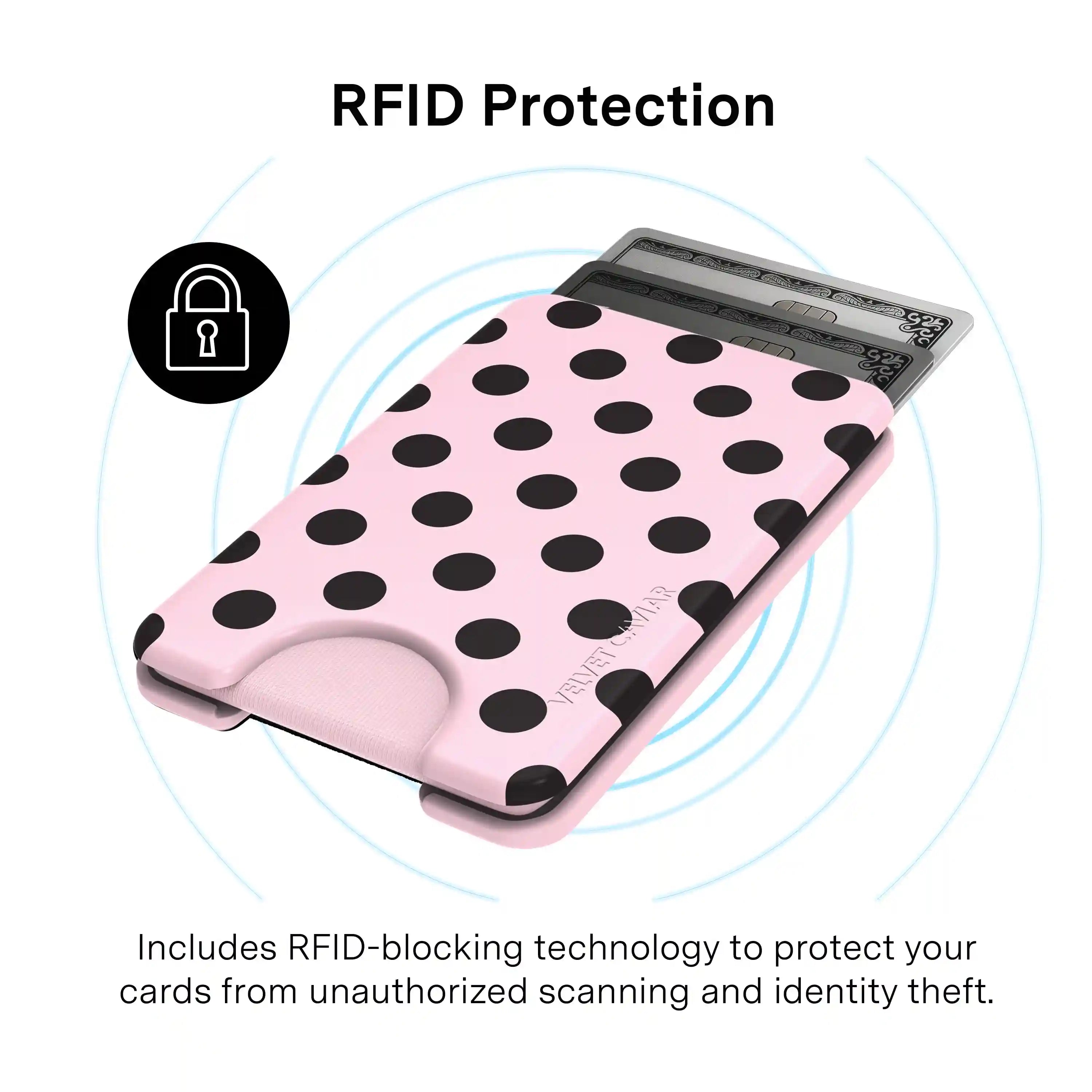 Princess Pink Polka Dot MagSafe Wallet