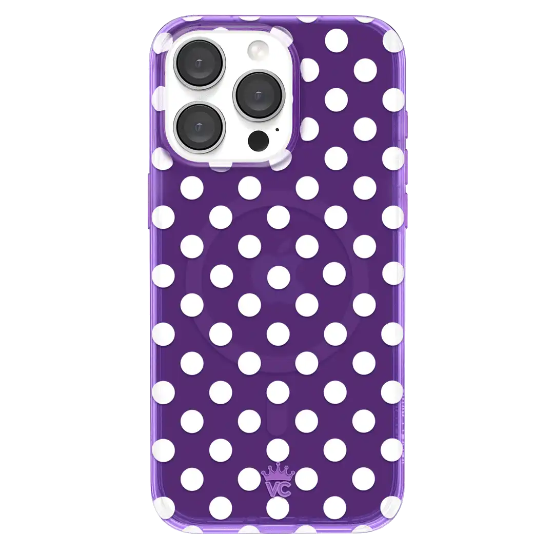 Violet Glow Polka Dot iPhone Case
