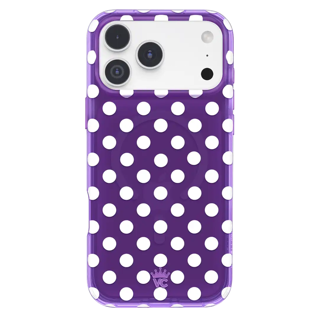 Violet Glow Polka Dot iPhone Case