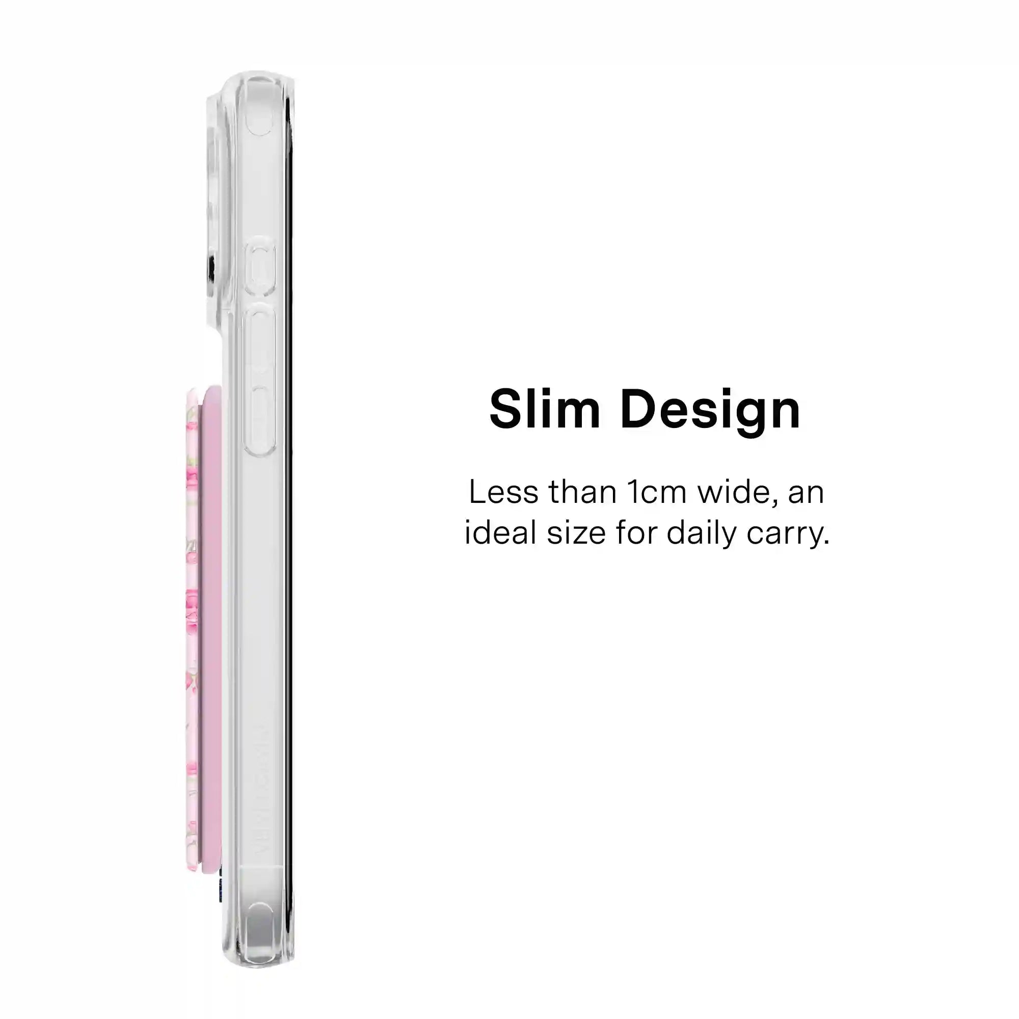 Dainty Pink Floral MagSafe Wallet
