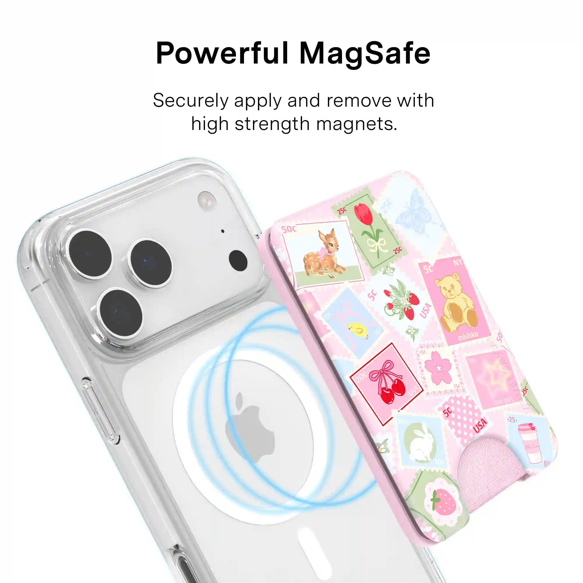 Spring Whimsy Stamps Glitter MagSafe Wallet
