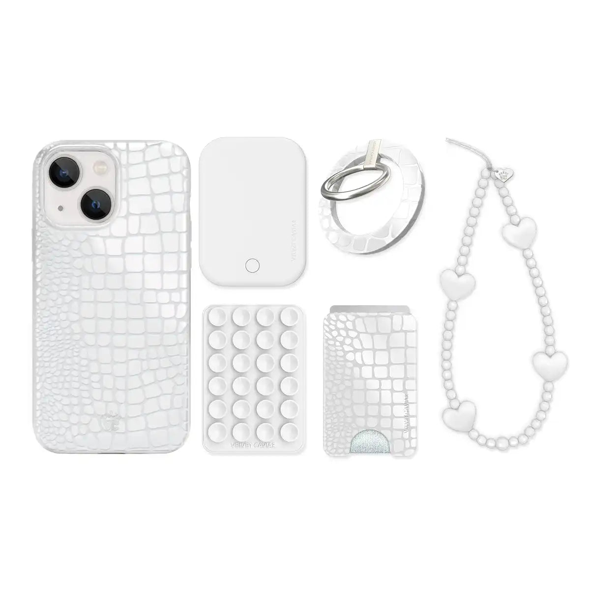 White Croc iPhone Bundle Set