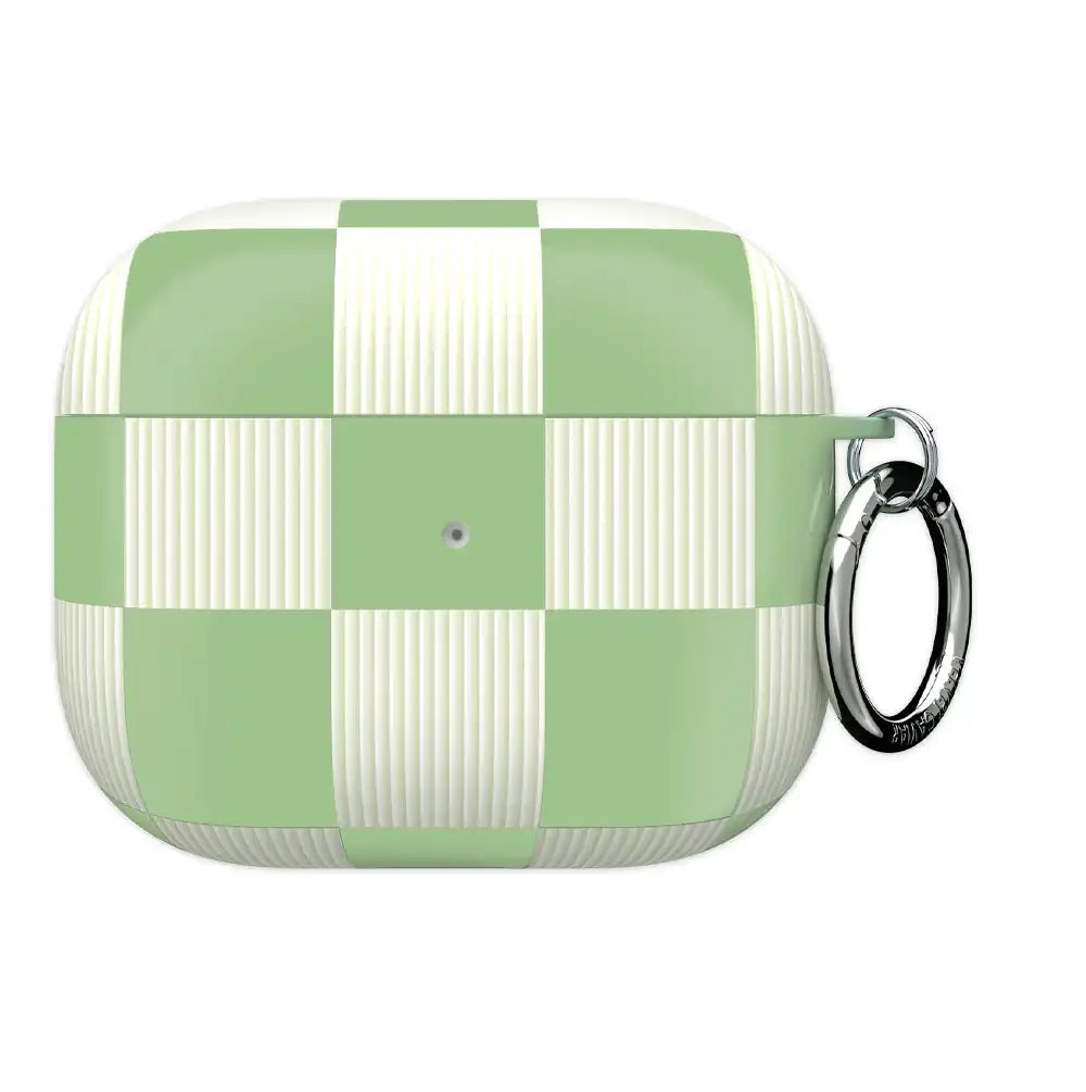 Pistachio Vibe Checkered AirPod Case