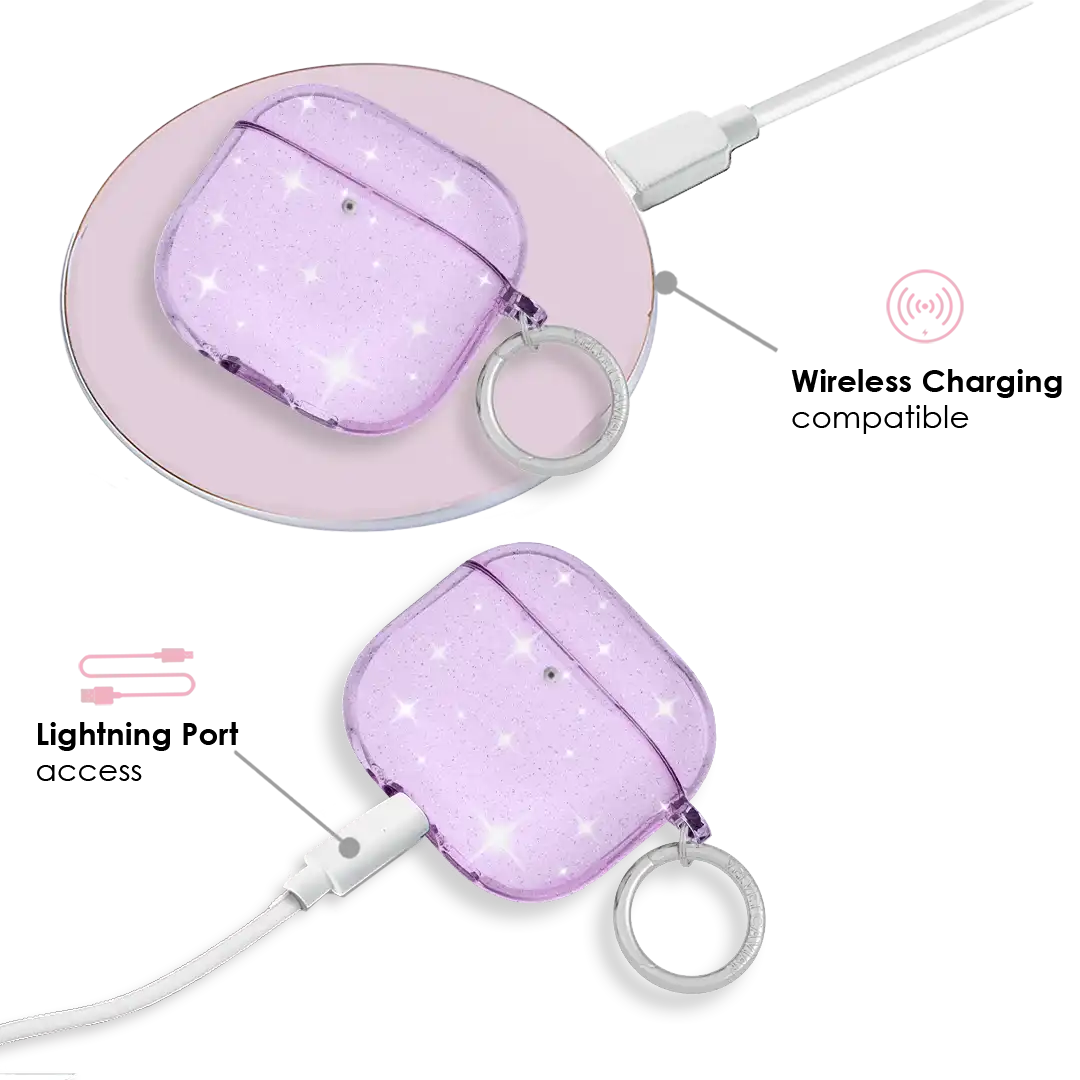 Lilac Stardust AirPod Case