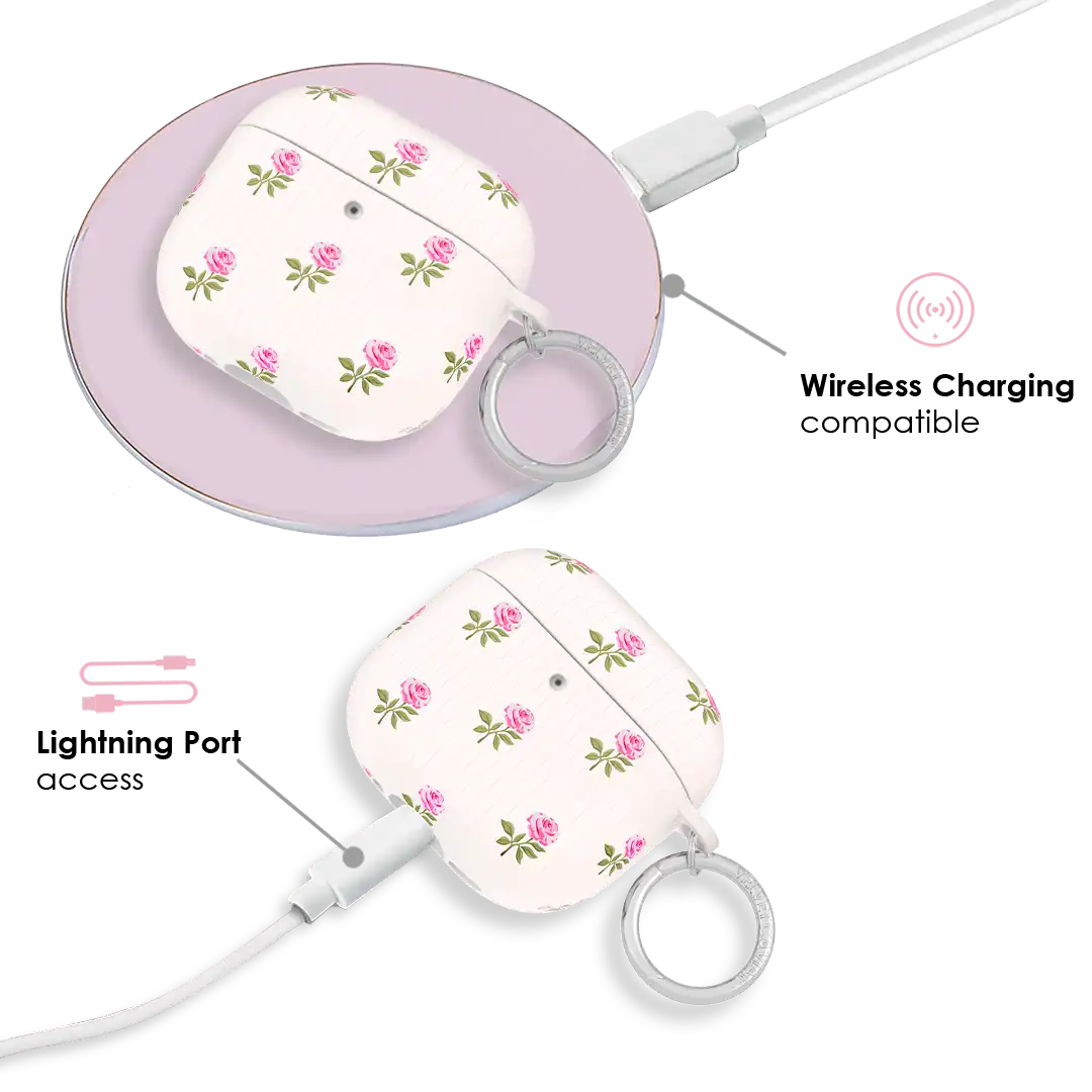 Pink Peony Floral AirPod Case